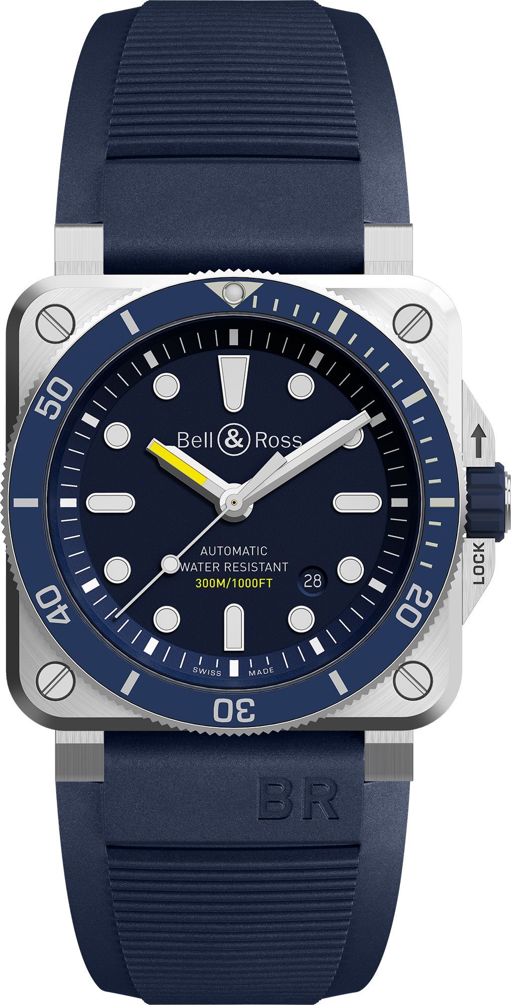 Bell & Ross Instruments BR 03 Diver Blue Dial 42 mm Automatic Watch For Men - 1