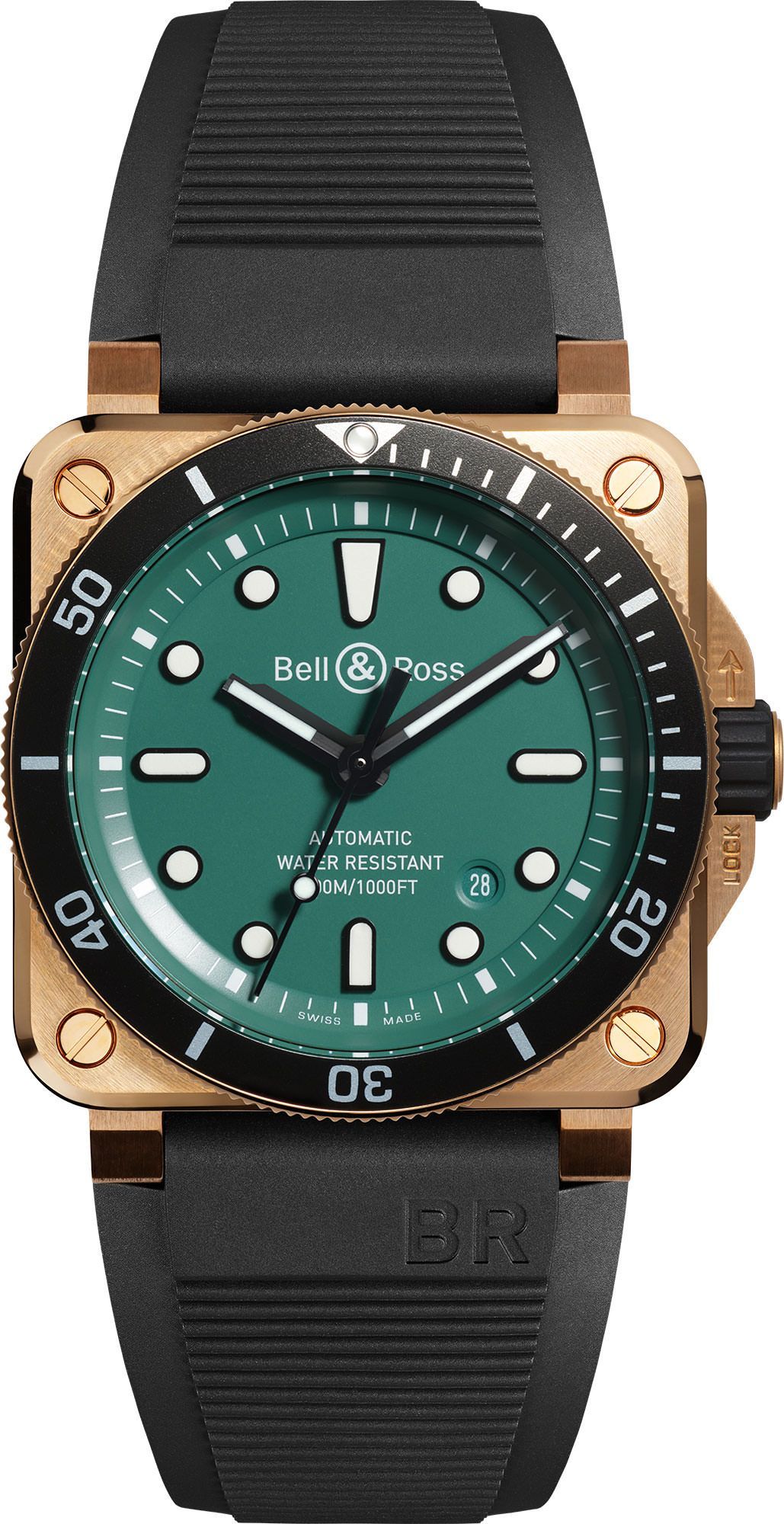 Bell & Ross Instruments BR 03 Diver Green Dial 42 mm Automatic Watch For Men - 1