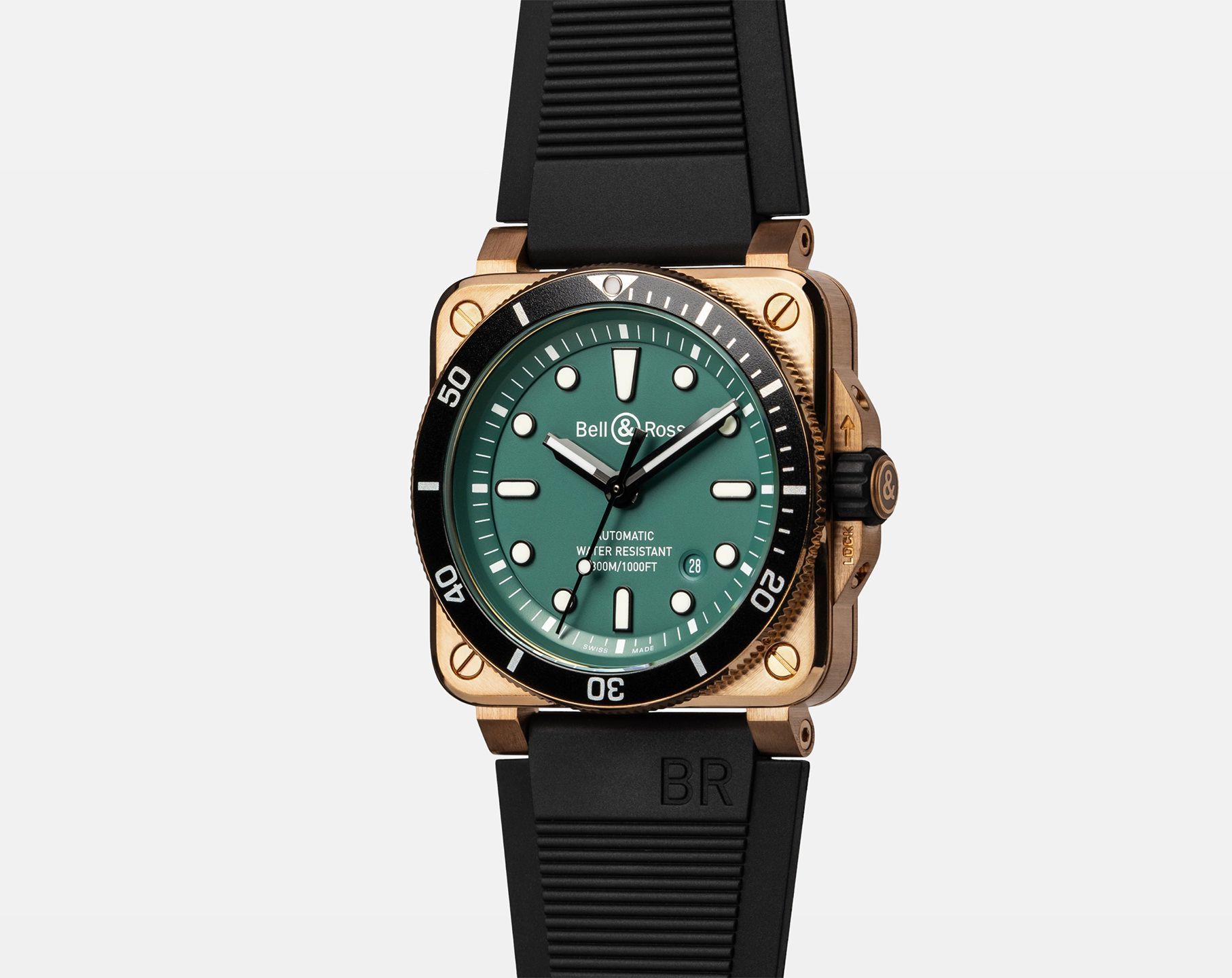 Bell & Ross Instruments BR 03 Diver Green Dial 42 mm Automatic Watch For Men - 4