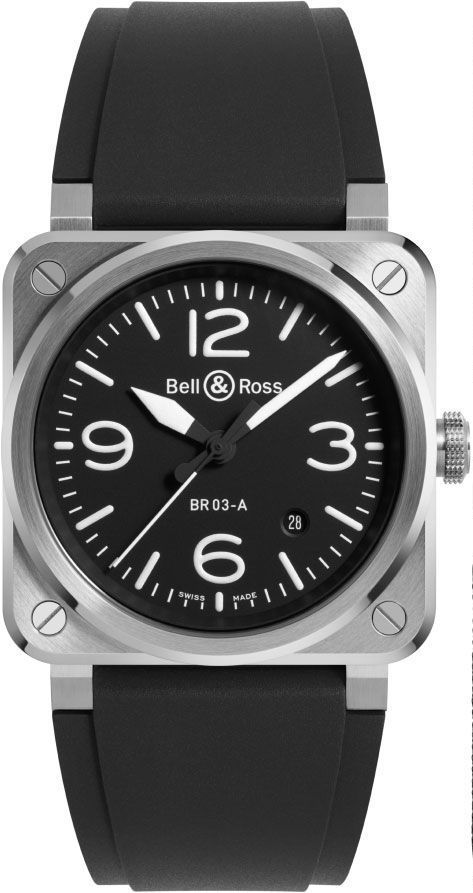 Bell & Ross Instruments BR 03 Auto Black Dial 41 mm Automatic Watch For Men - 1