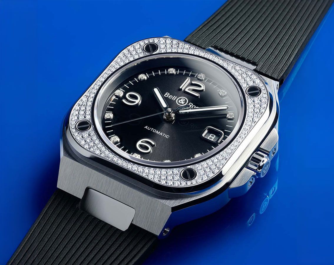 Bell Ross BR 05 Diamond 40 mm Watch in Black Dial