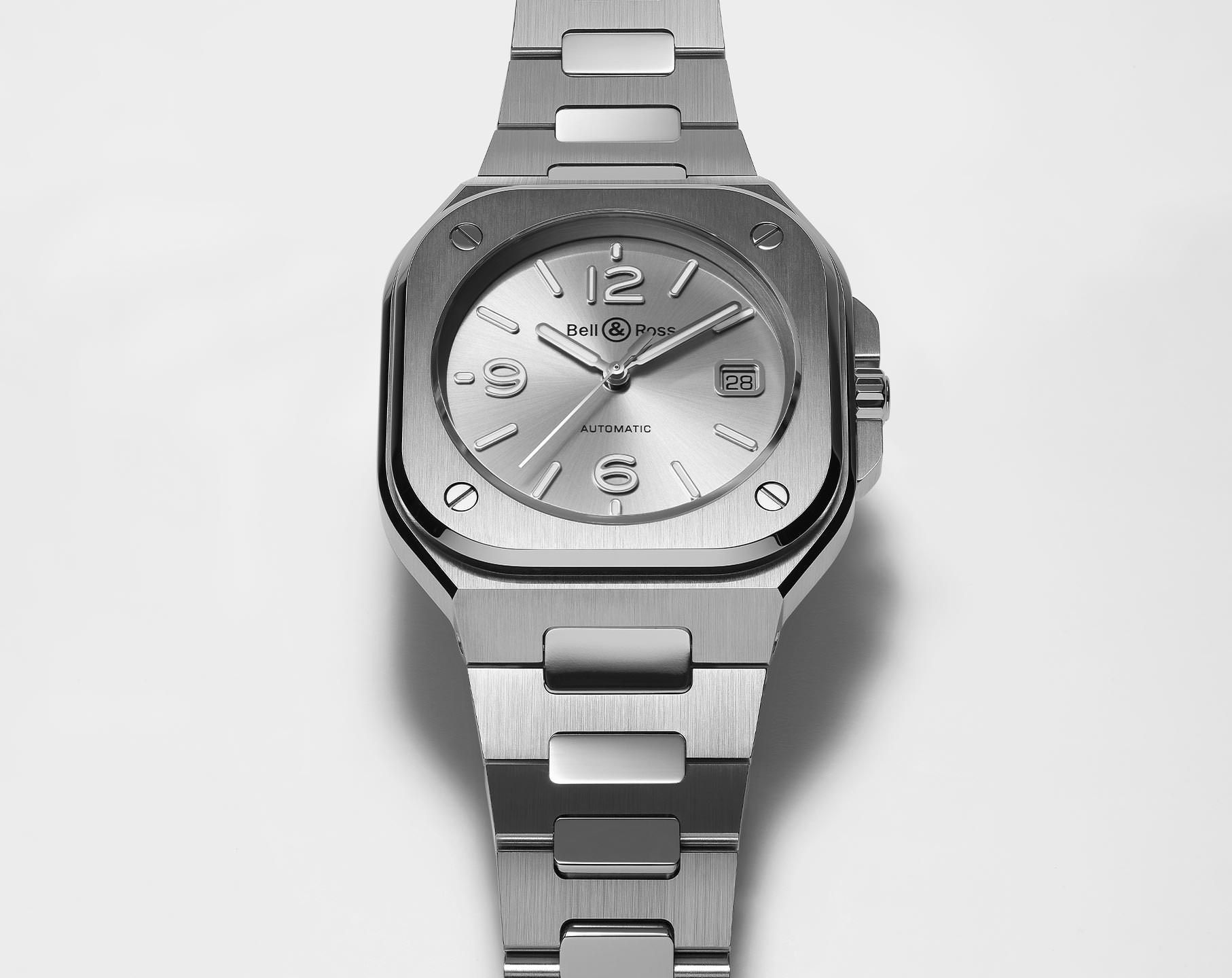 Bell Ross BR 05 Auto 40 mm Watch in Grey Dial