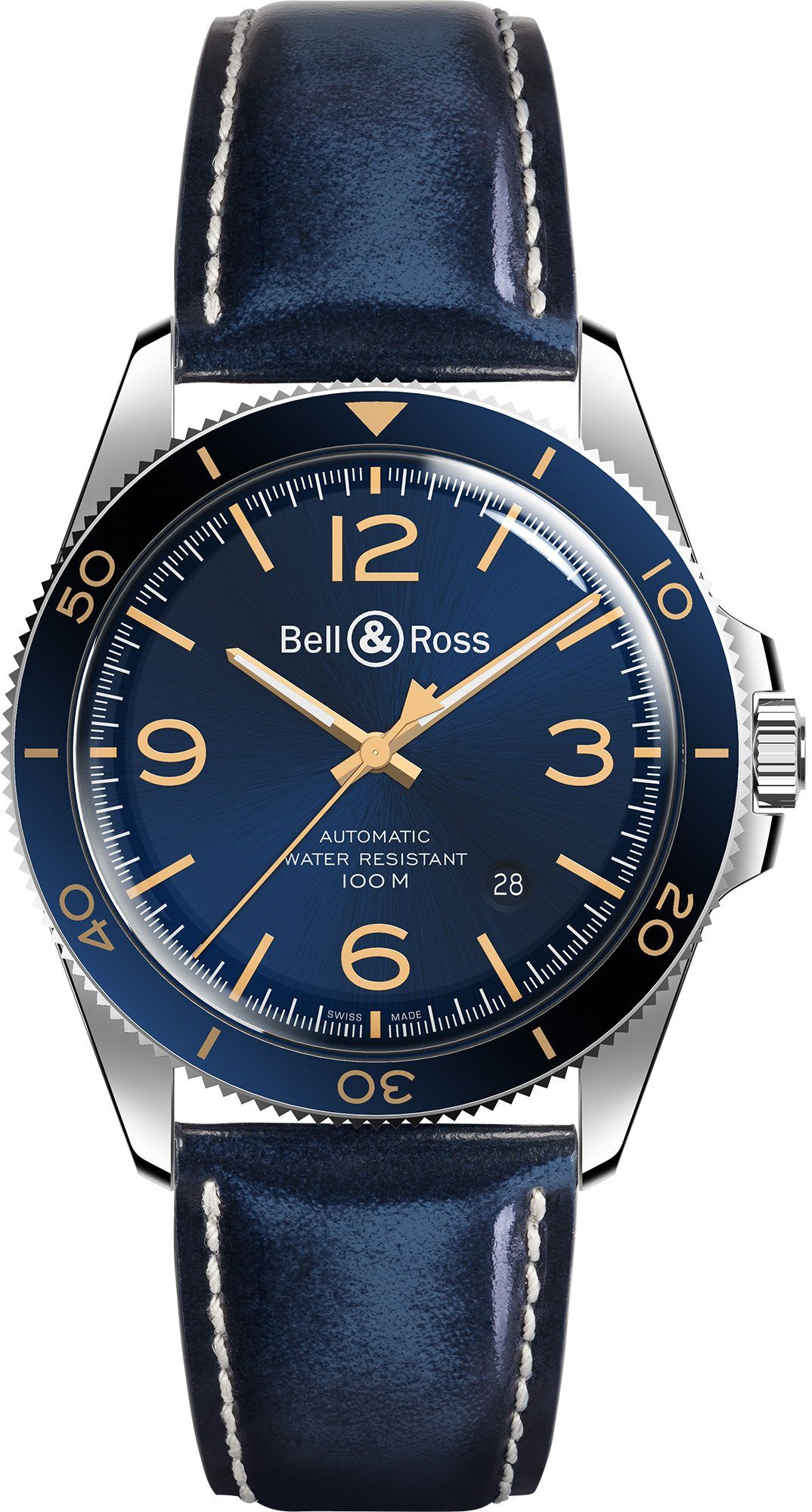 Bell & Ross Vintage BR V2 Auto Blue Dial 41 mm Automatic Watch For Men - 1