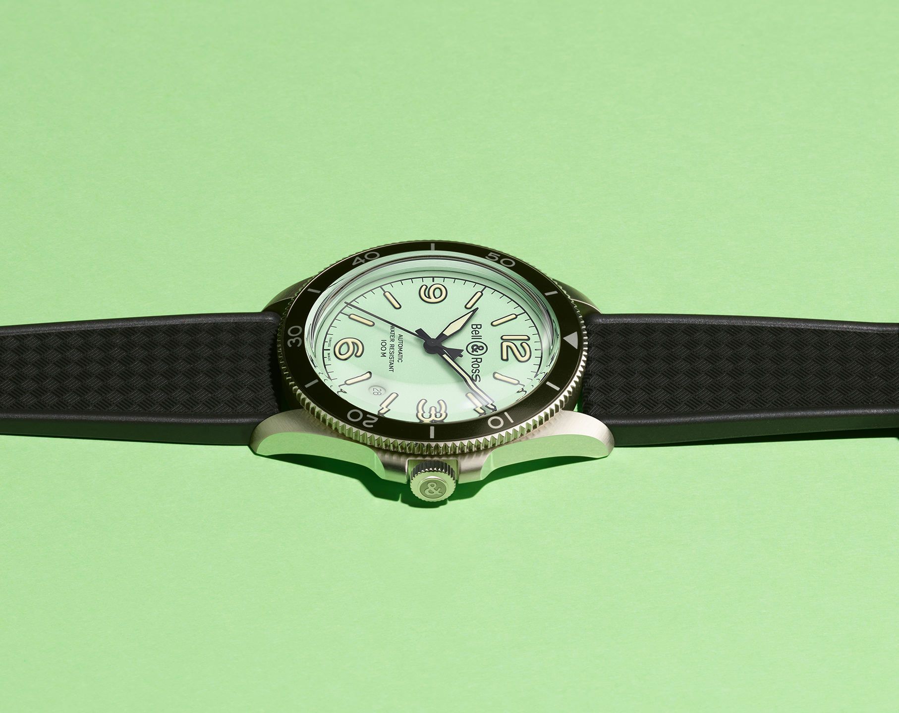 Bell & Ross Vintage BR V2 Auto Green Dial 41 mm Automatic Watch For Men - 2
