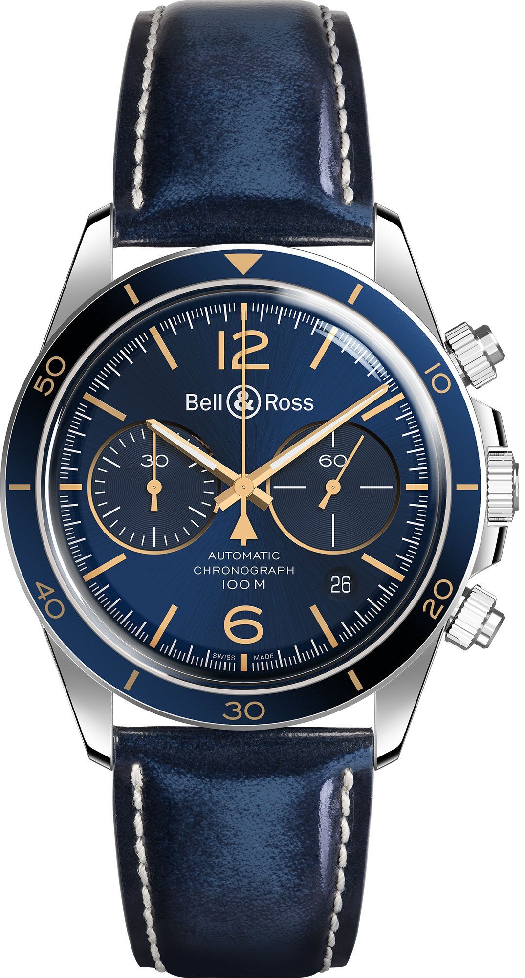Bell & Ross Vintage BR V2 Chrono Blue Dial 41 mm Automatic Watch For Men - 1