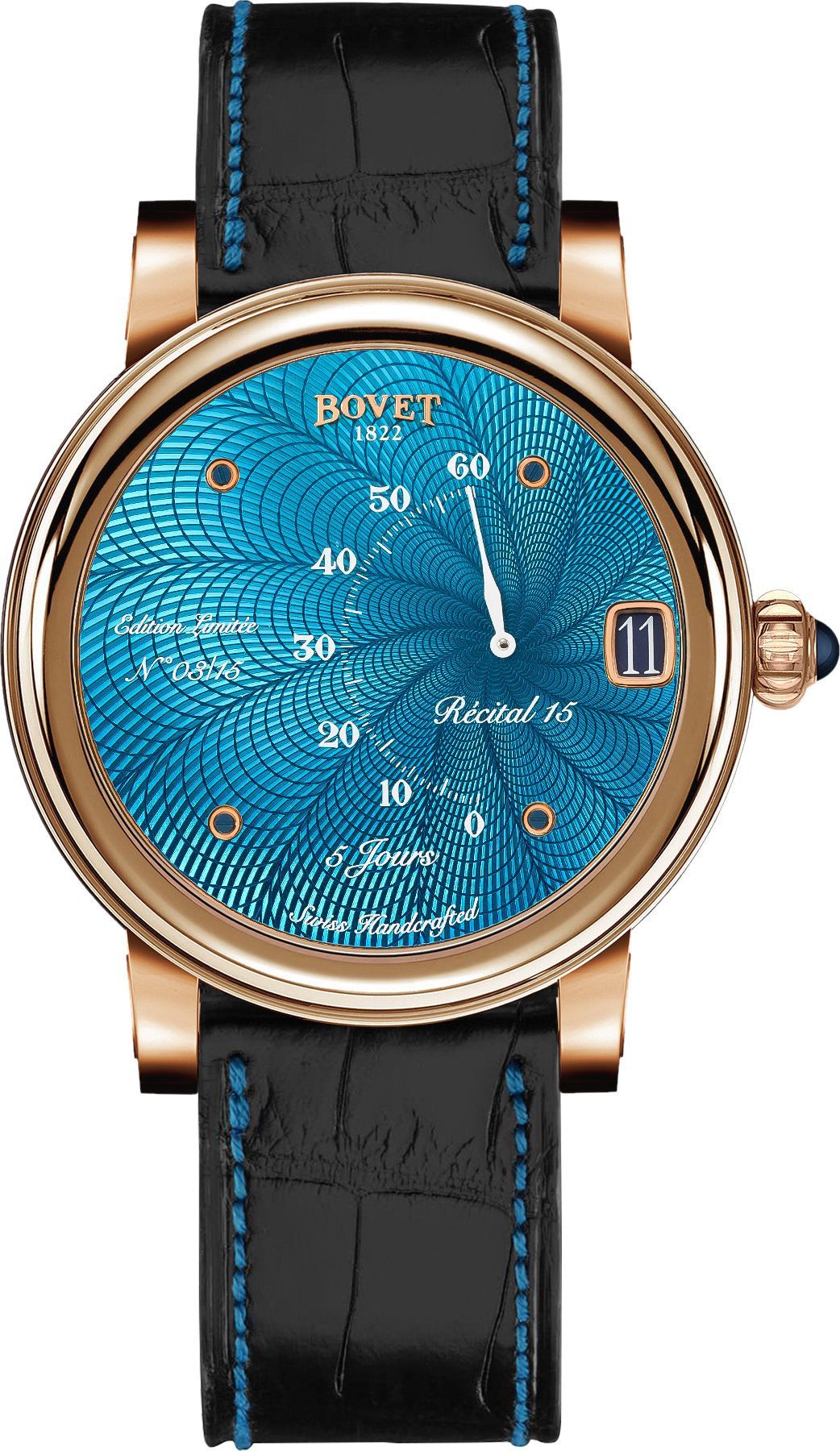 Bovet Dimier Récital 15 Turquoise Dial 42 mm Manual Winding Watch For Men - 1