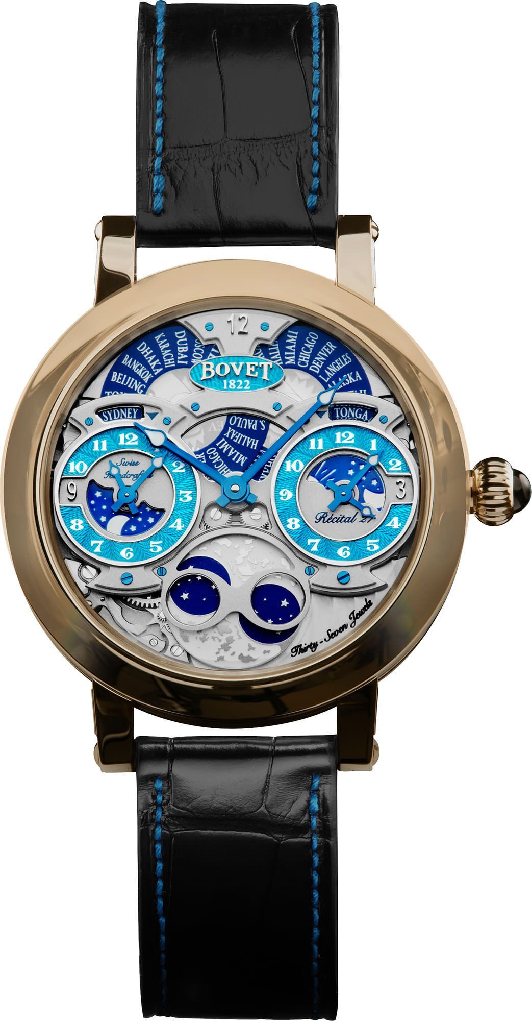 Bovet Récital 27 Turquoise 46.30 mm Watch in Turquoise Dial For Men - 1