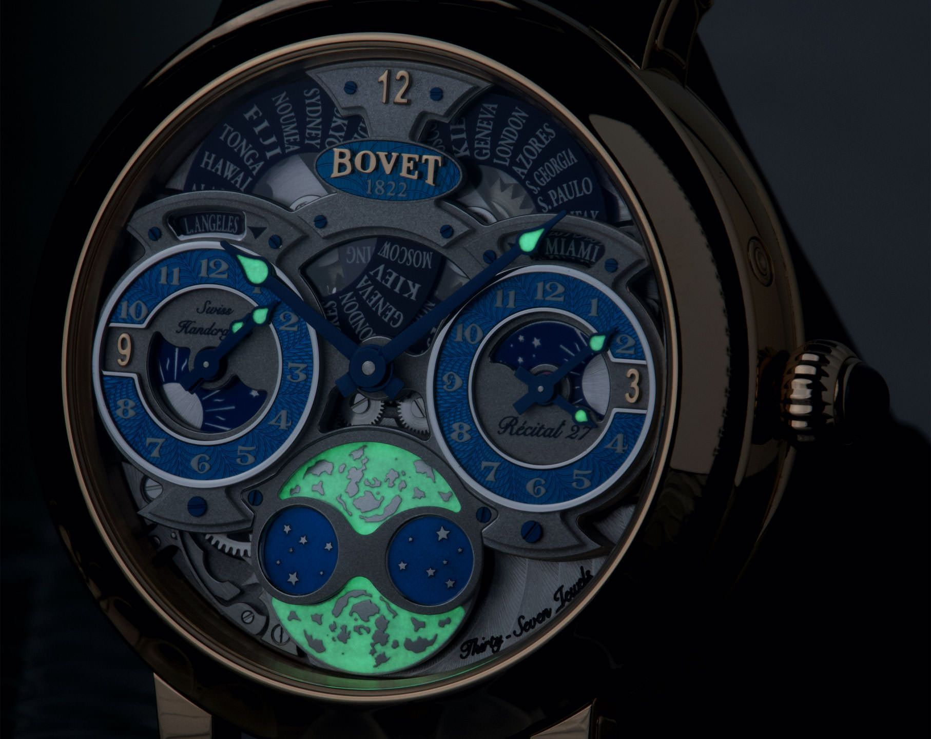 Bovet Récital 27 Turquoise 46.30 mm Watch in Turquoise Dial For Men - 3