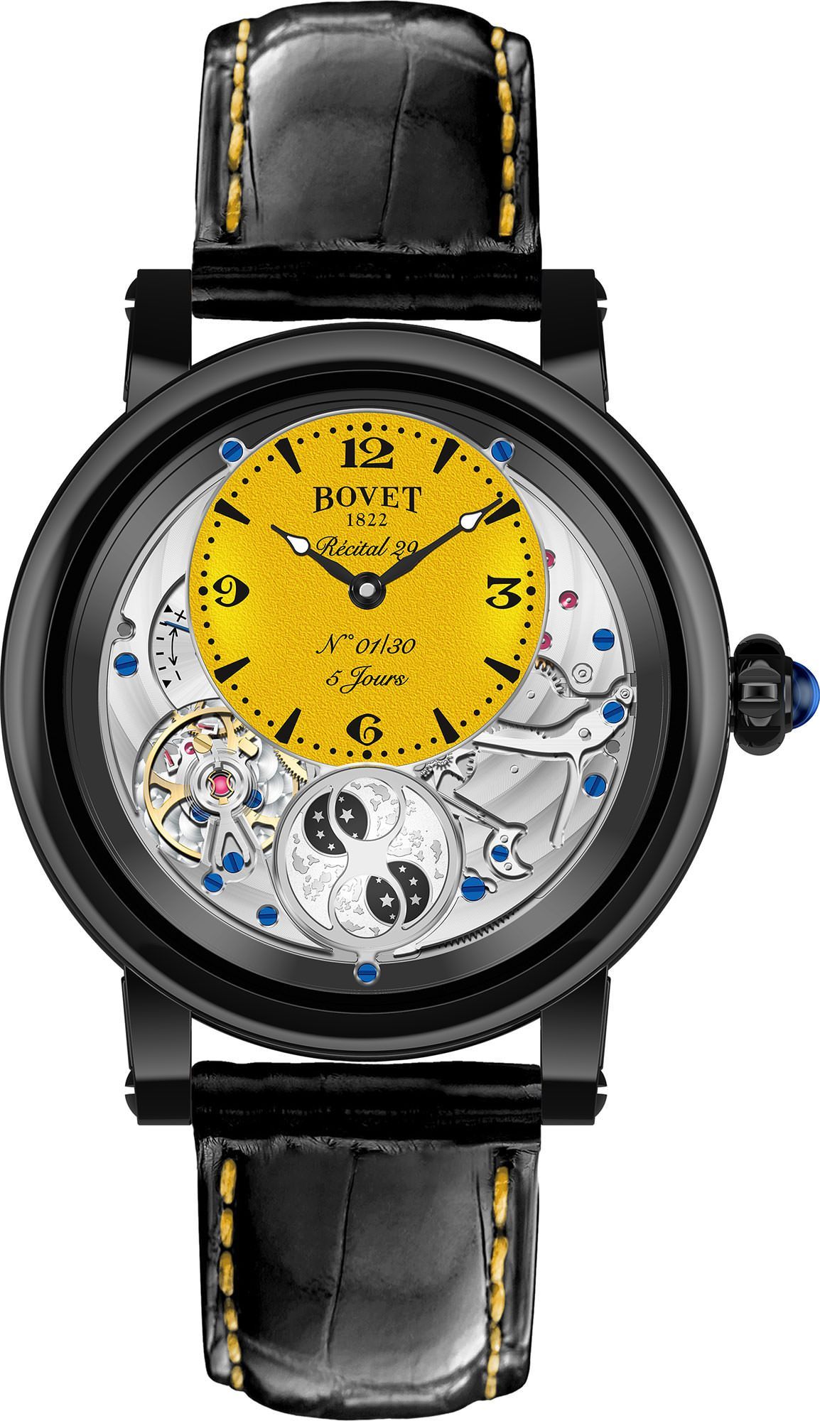 Bovet Dimier The Récital 29 Yellow Dial 42 mm Manual Winding Watch For Men - 1