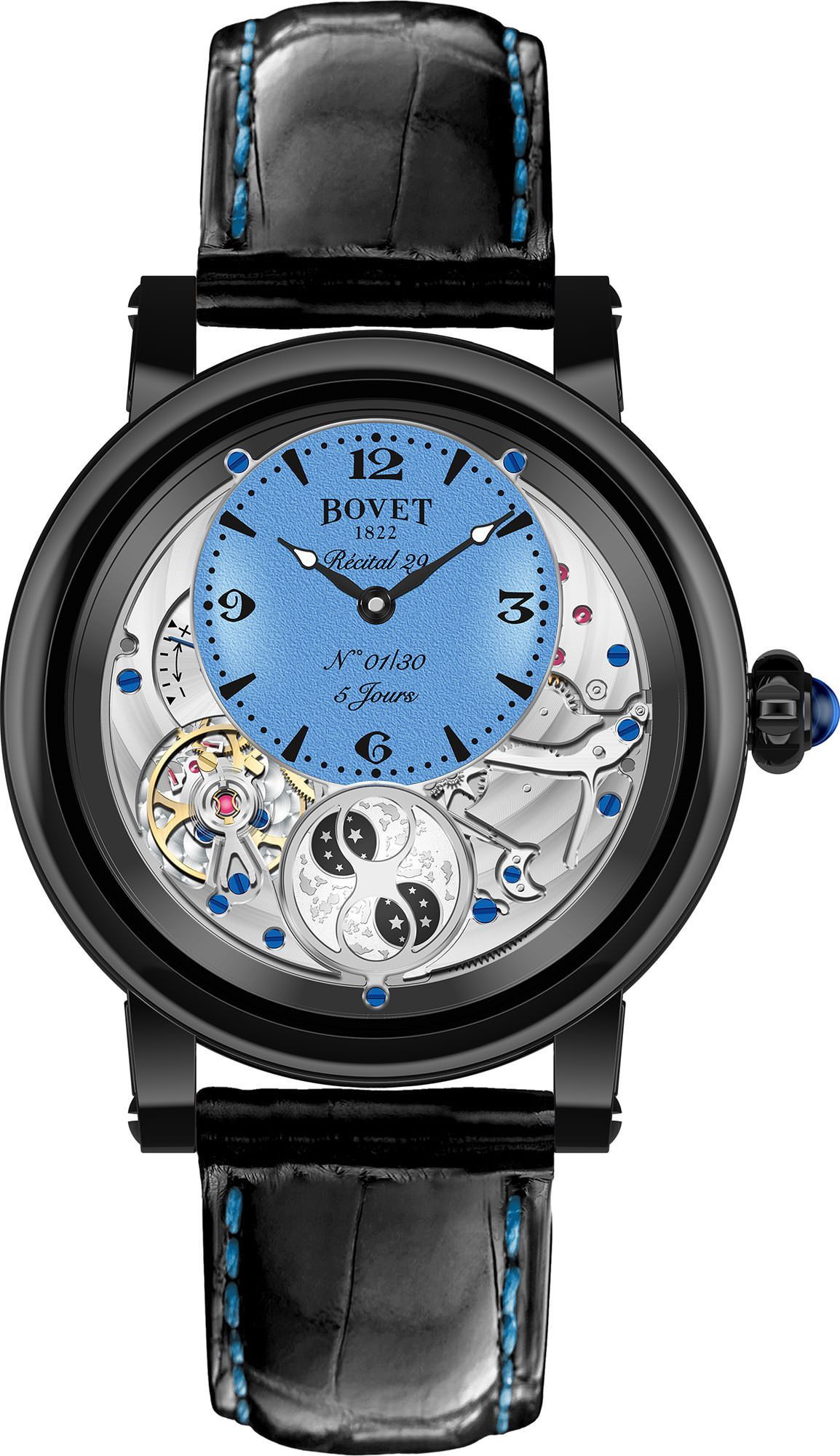 Bovet Récital 29 42 mm Watch in Blue Dial For Men - 1