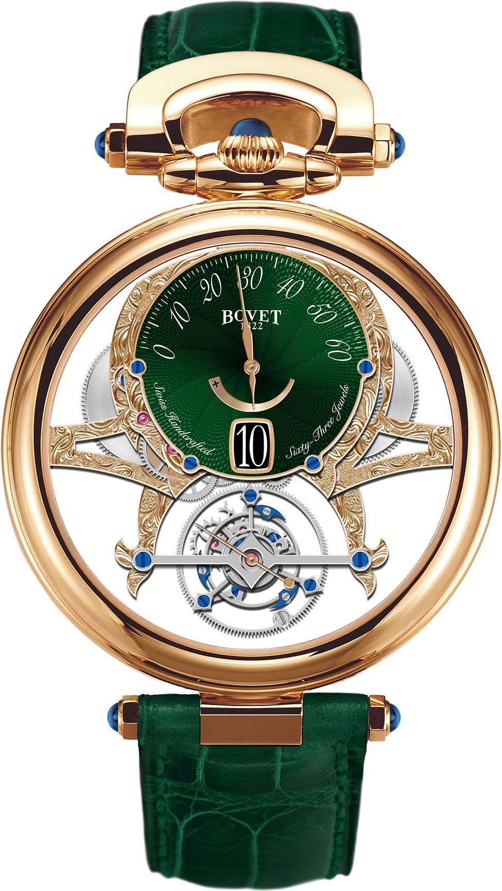 Bovet Fleurier Virtuoso III Green Dial 43.3 mm Manual Winding Watch For Men - 1