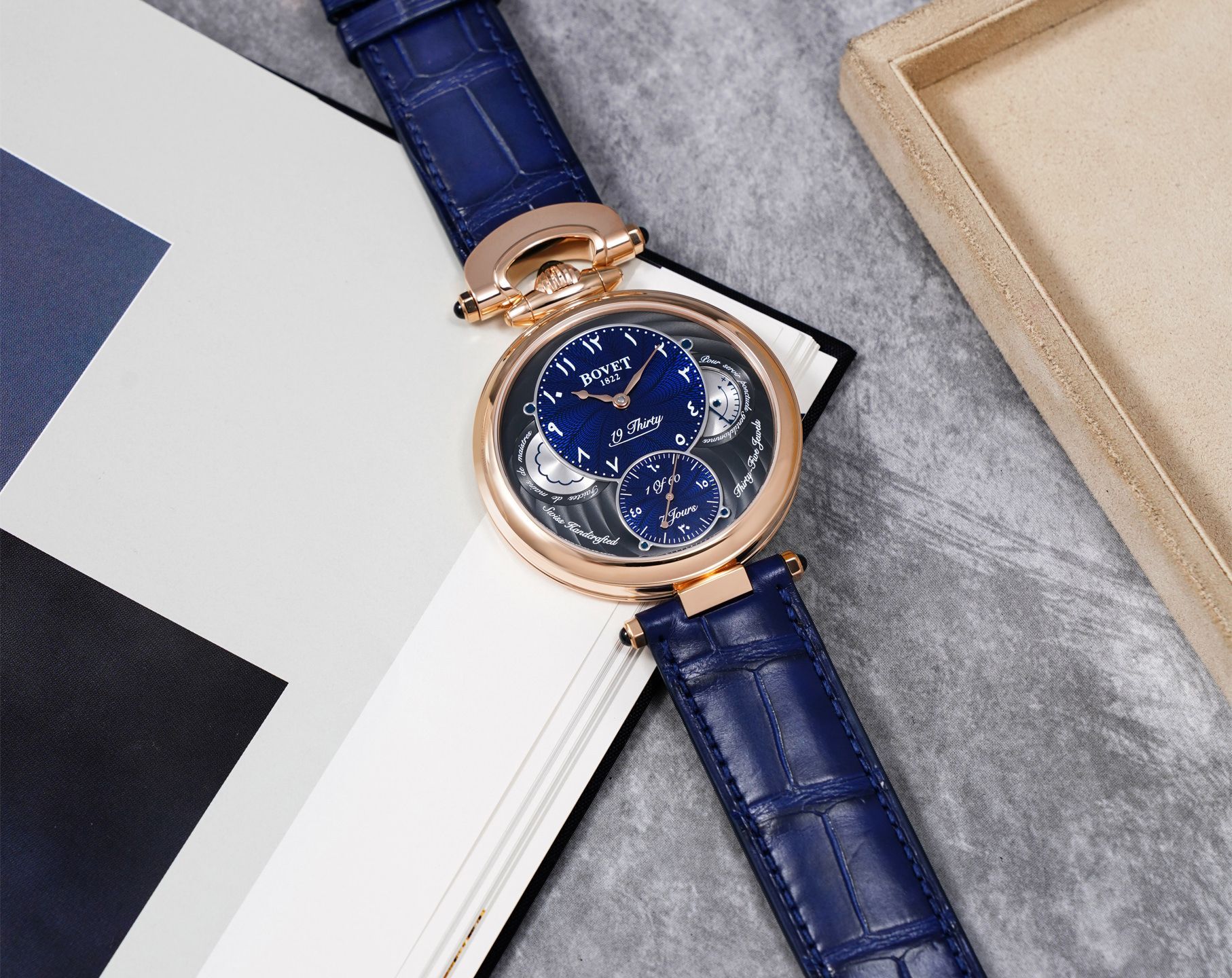 Bovet 19Thirty Great Guilloché 42 mm Watch in Blue Dial For Men - 3