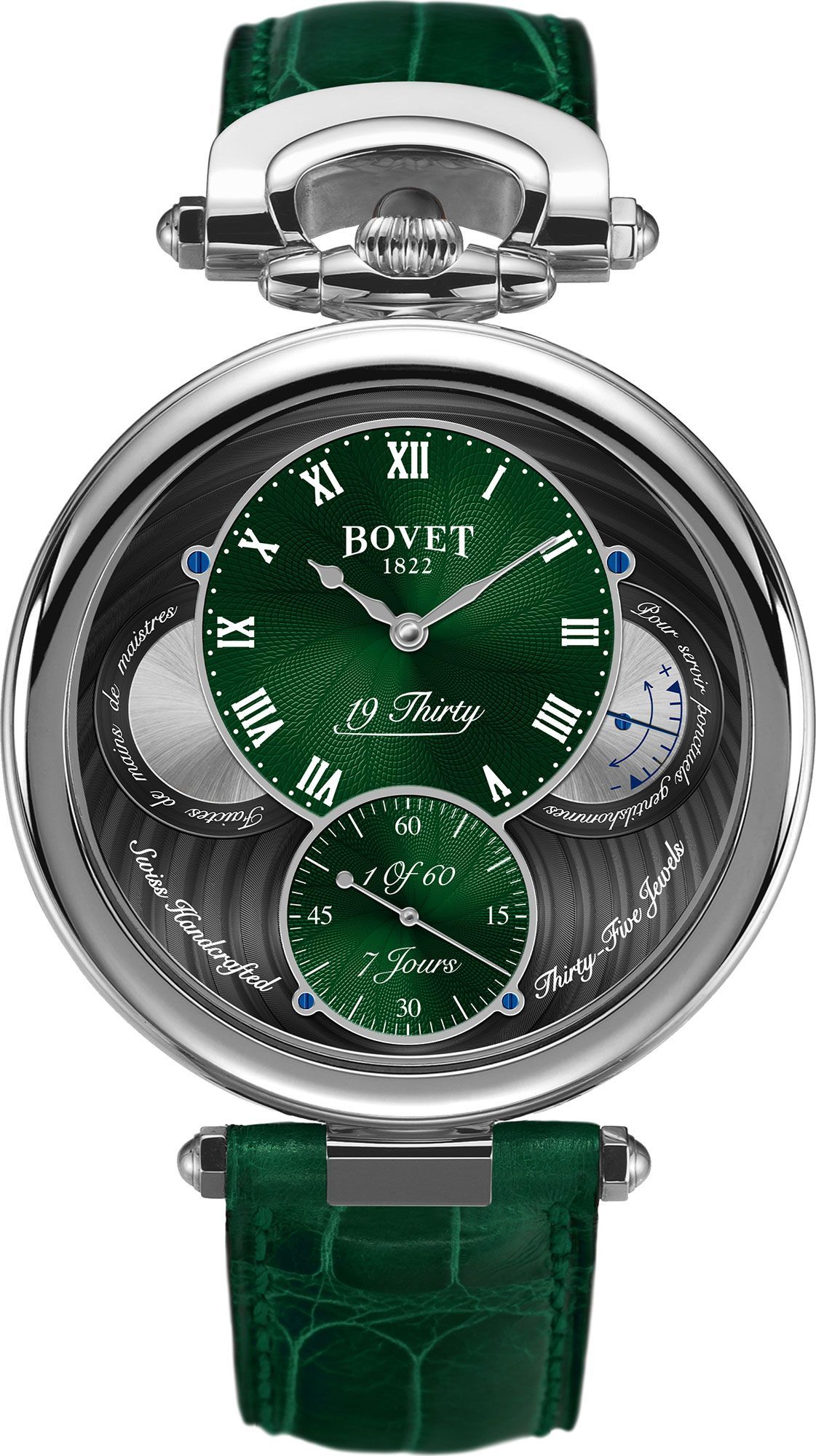 Bovet 19Thirty Great Guilloché 42 mm Watch in Green Dial For Men - 1