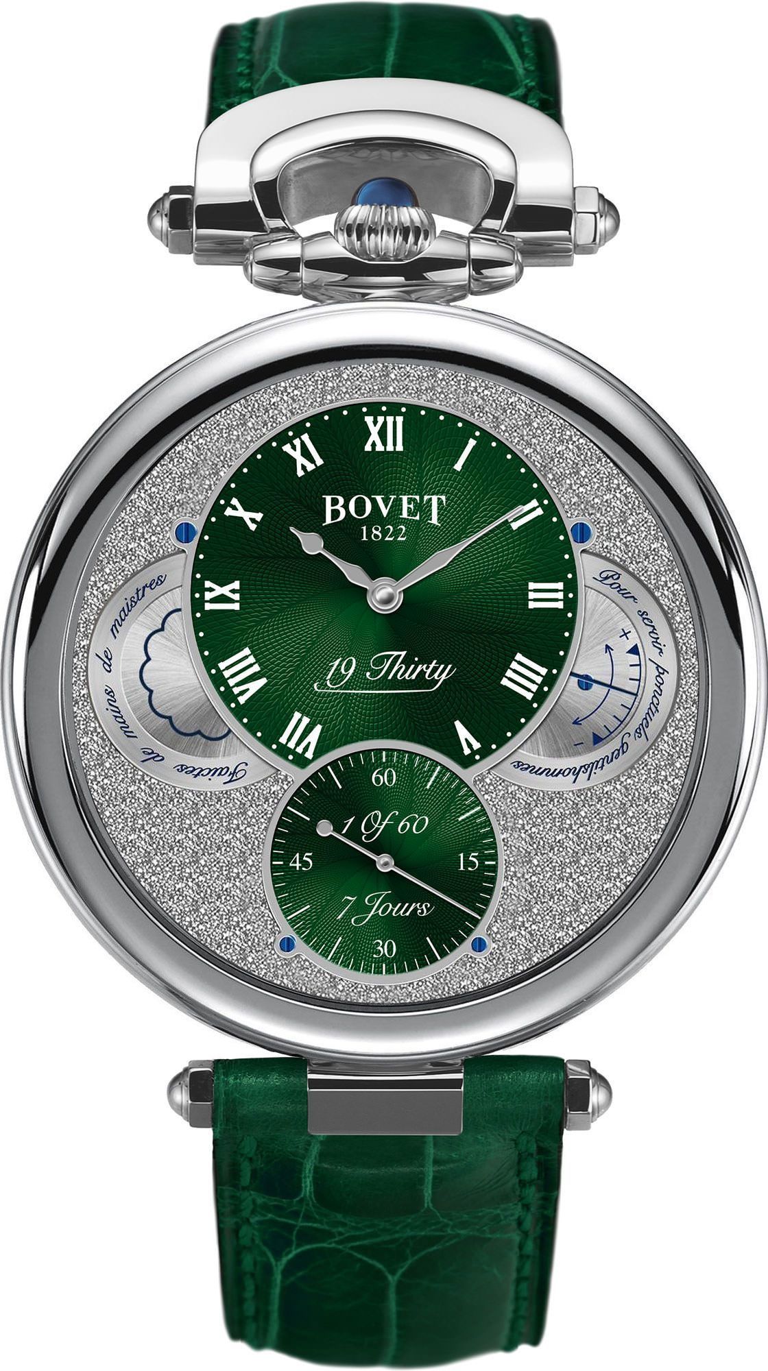 Bovet Fleurier 19Thirty Great Guilloché Green Dial 42 mm Manual Winding Watch For Men - 1