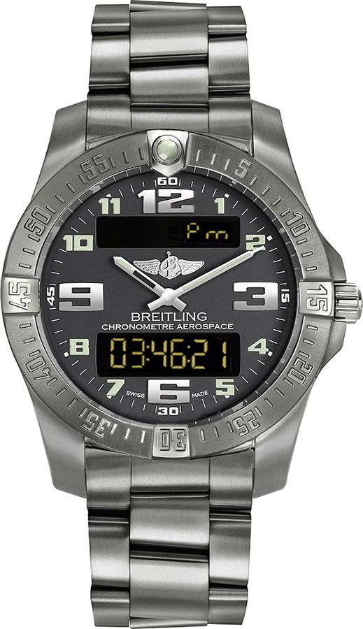 Breitling Professional Aerospace Evo Black Dial 43 mm Quartz Watch For Men - 1