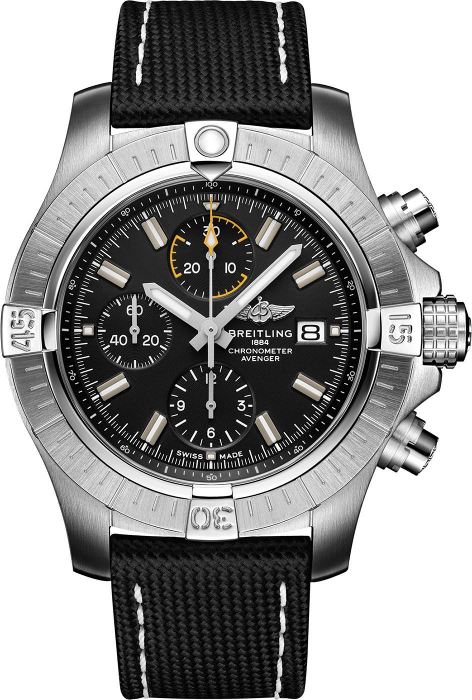 Breitling  45 mm Watch in Black Dial For Men - 1
