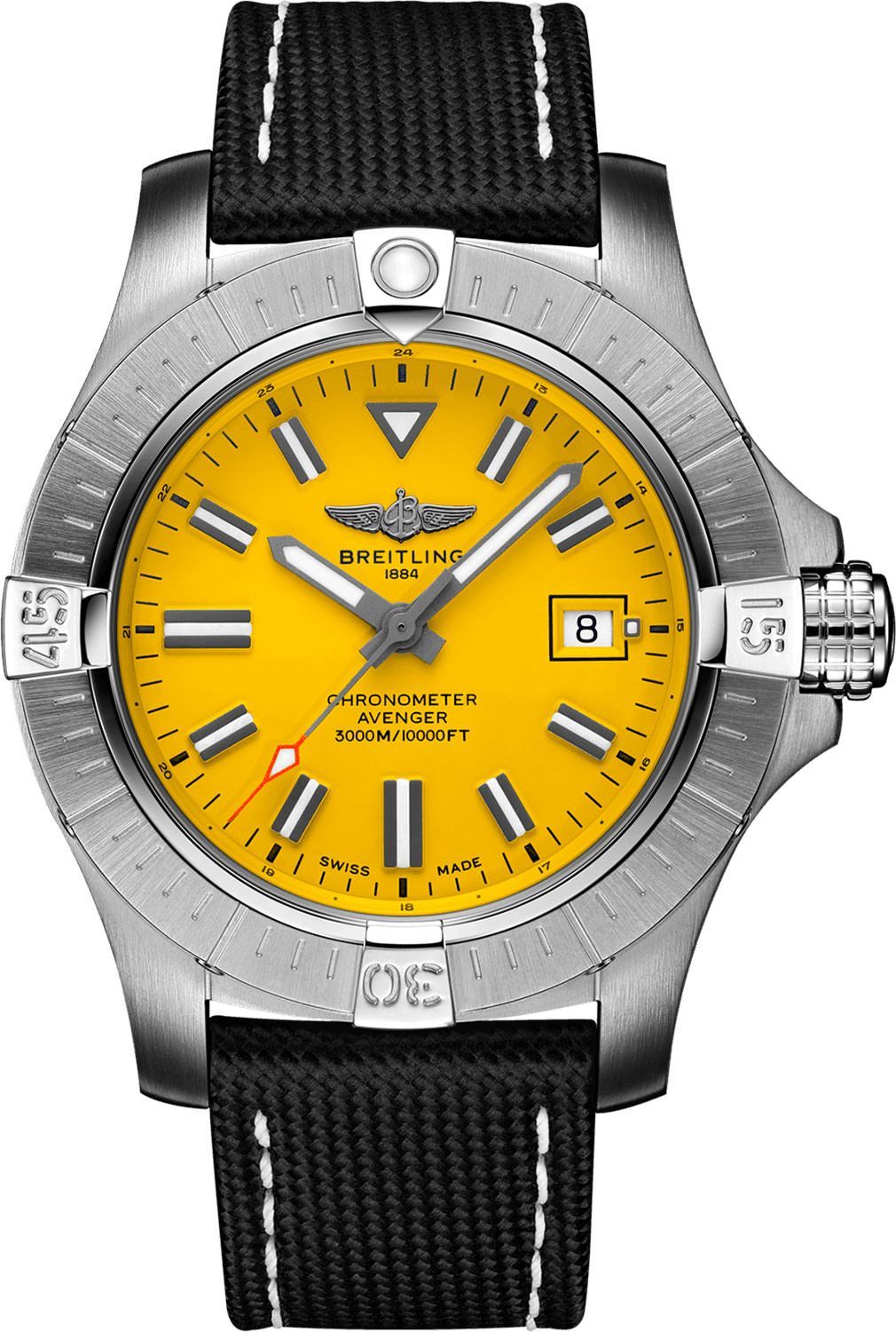 Breitling Avenger  Yellow Dial 45 mm Automatic Watch For Men - 1