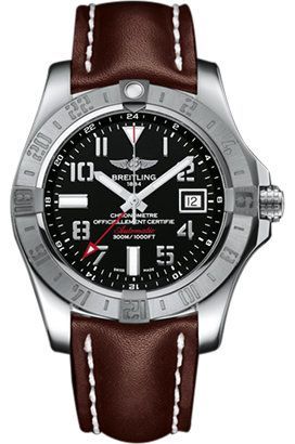 Breitling Avenger II GMT 43 mm Watch in Black Dial For Men - 1