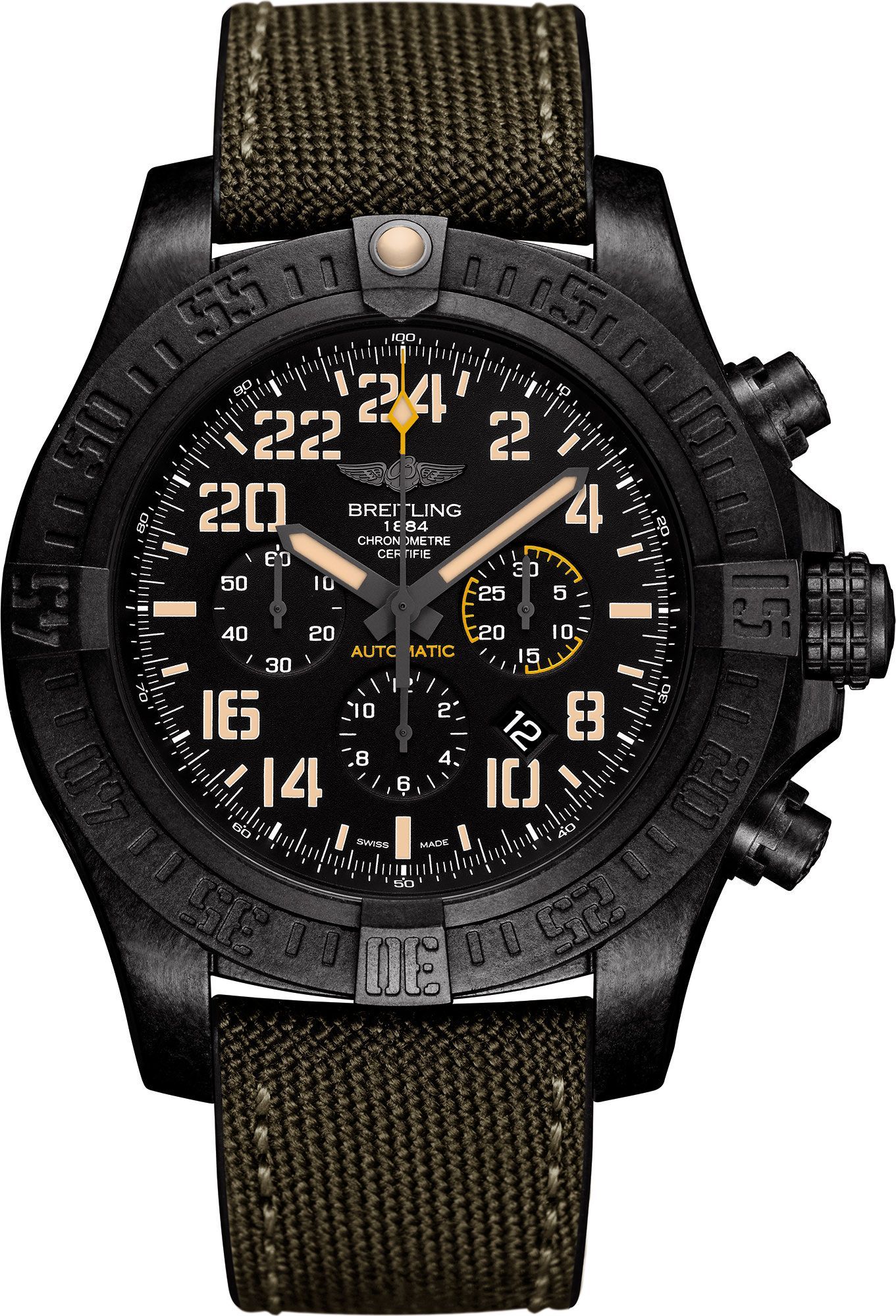 Breitling Avenger Avenger Hurricane Military Black Dial 50 mm Automatic Watch For Men - 1