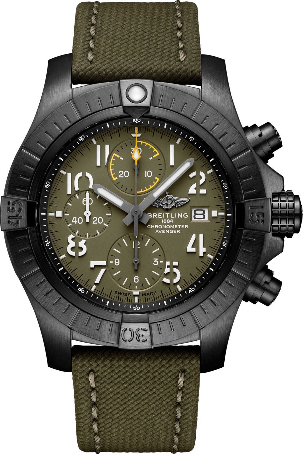 Breitling Avenger  Green Dial 45 mm Automatic Watch For Men - 1