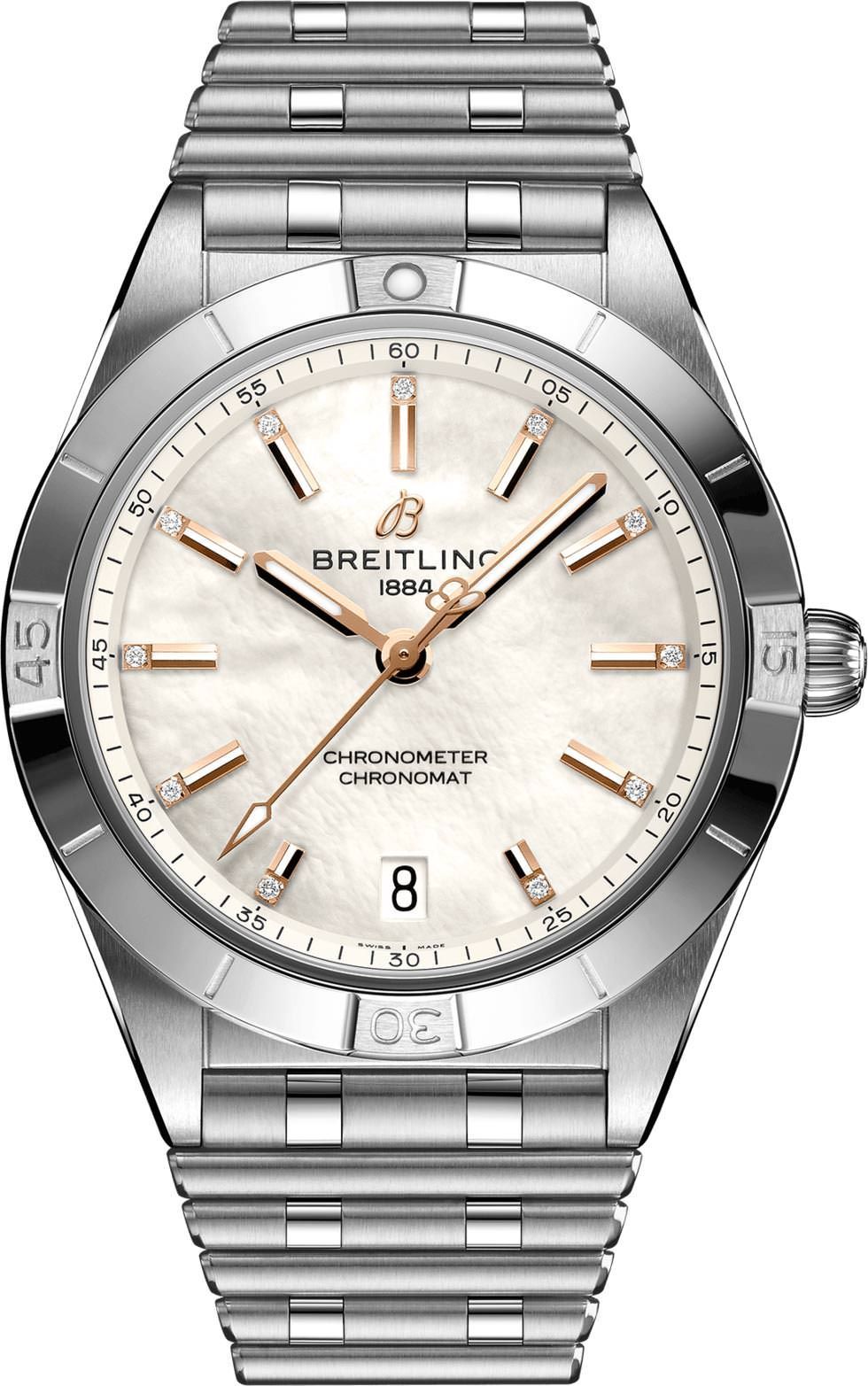 Breitling Chronomat  White Dial 36 mm Automatic Watch For Women - 1