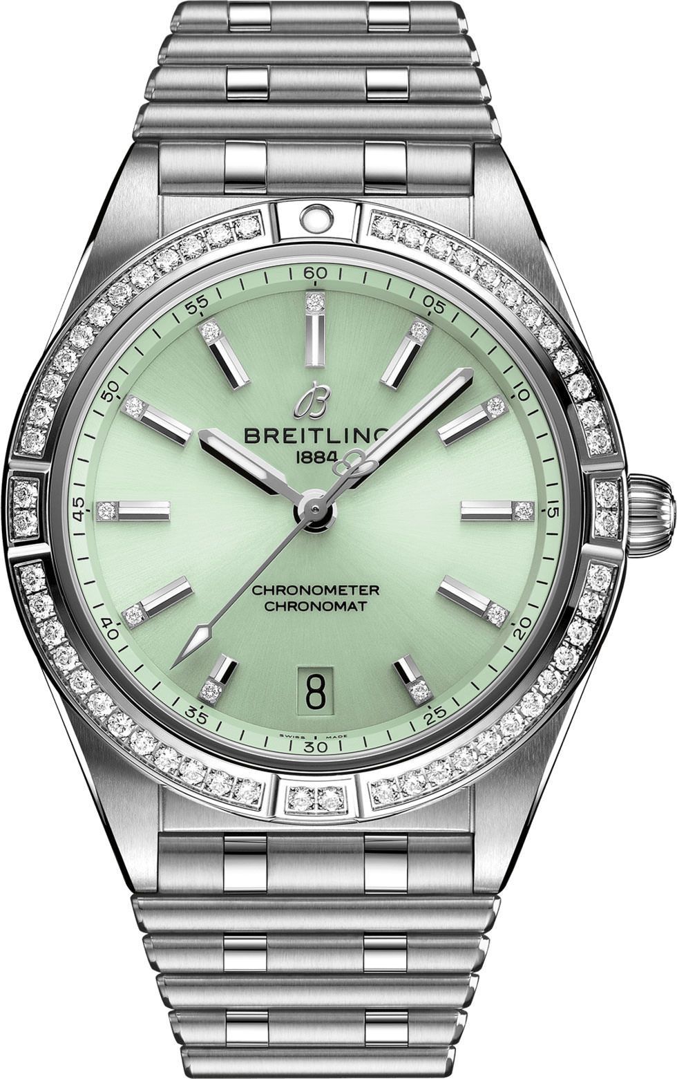 Breitling Chronomat  Green Dial 36 mm Automatic Watch For Women - 1