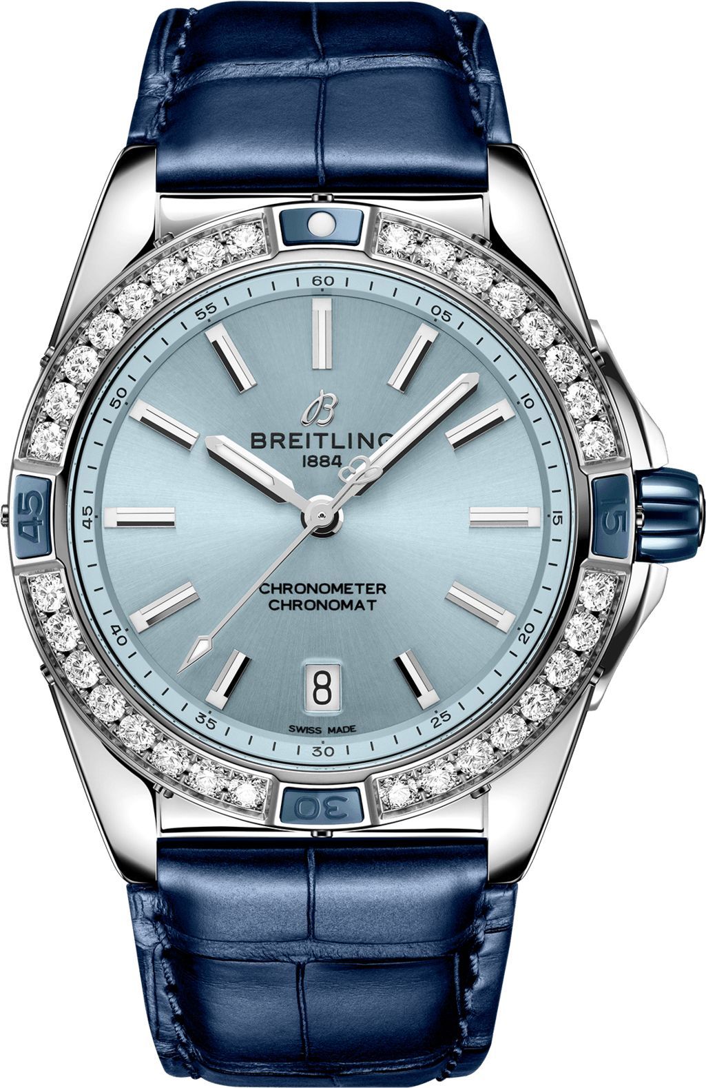 Breitling Chronomat  Blue Dial 38 mm Automatic Watch For Women - 1
