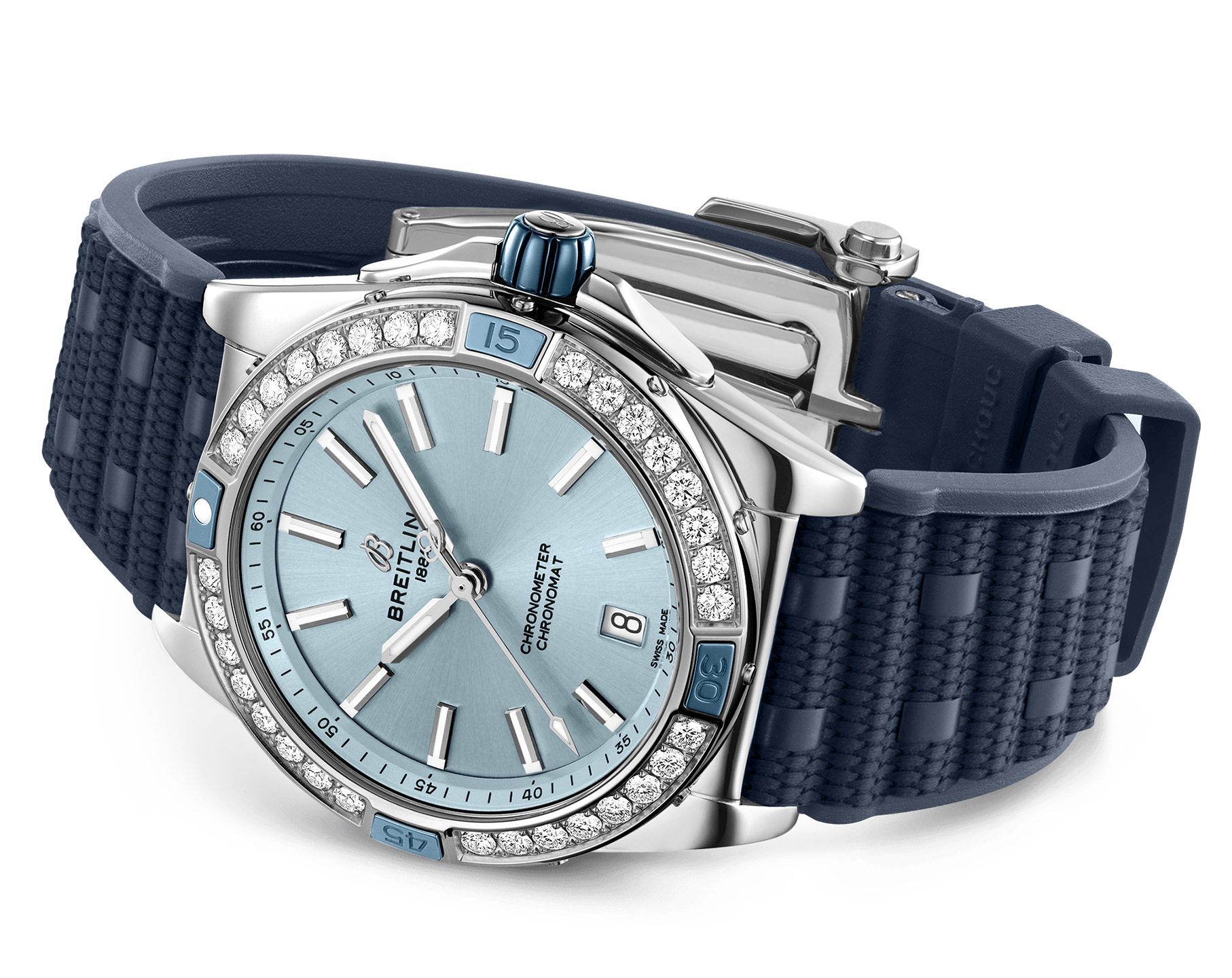 Breitling Chronomat  Blue Dial 38 mm Automatic Watch For Women - 4