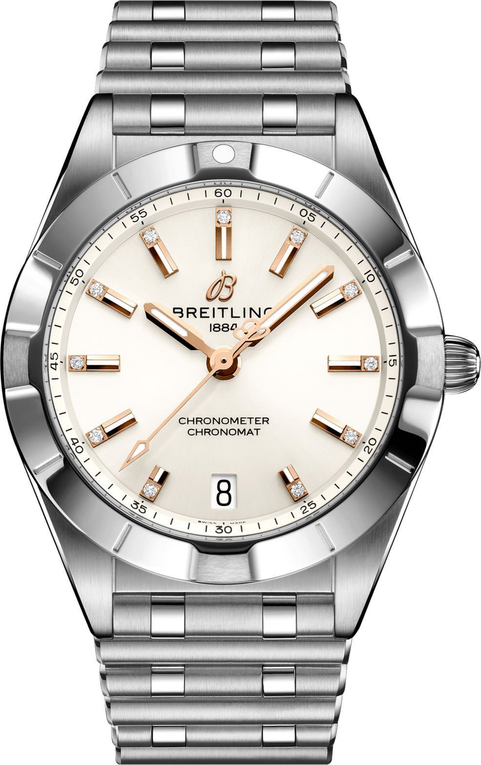 Breitling Chronomat  White Dial 32 mm Quartz Watch For Women - 1