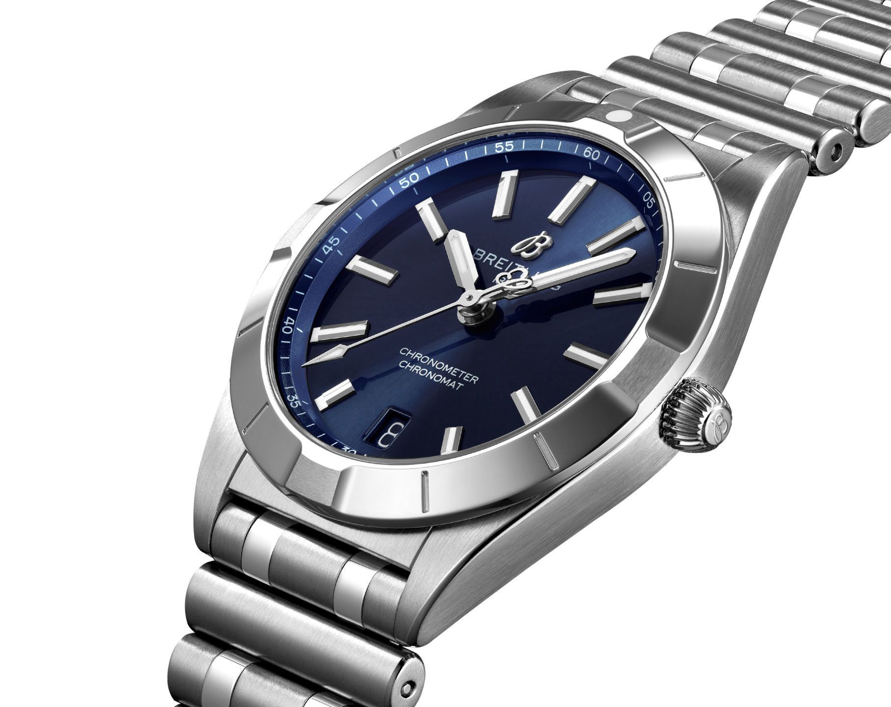 Breitling Chronomat  Blue Dial 32 mm Quartz Watch For Women - 2