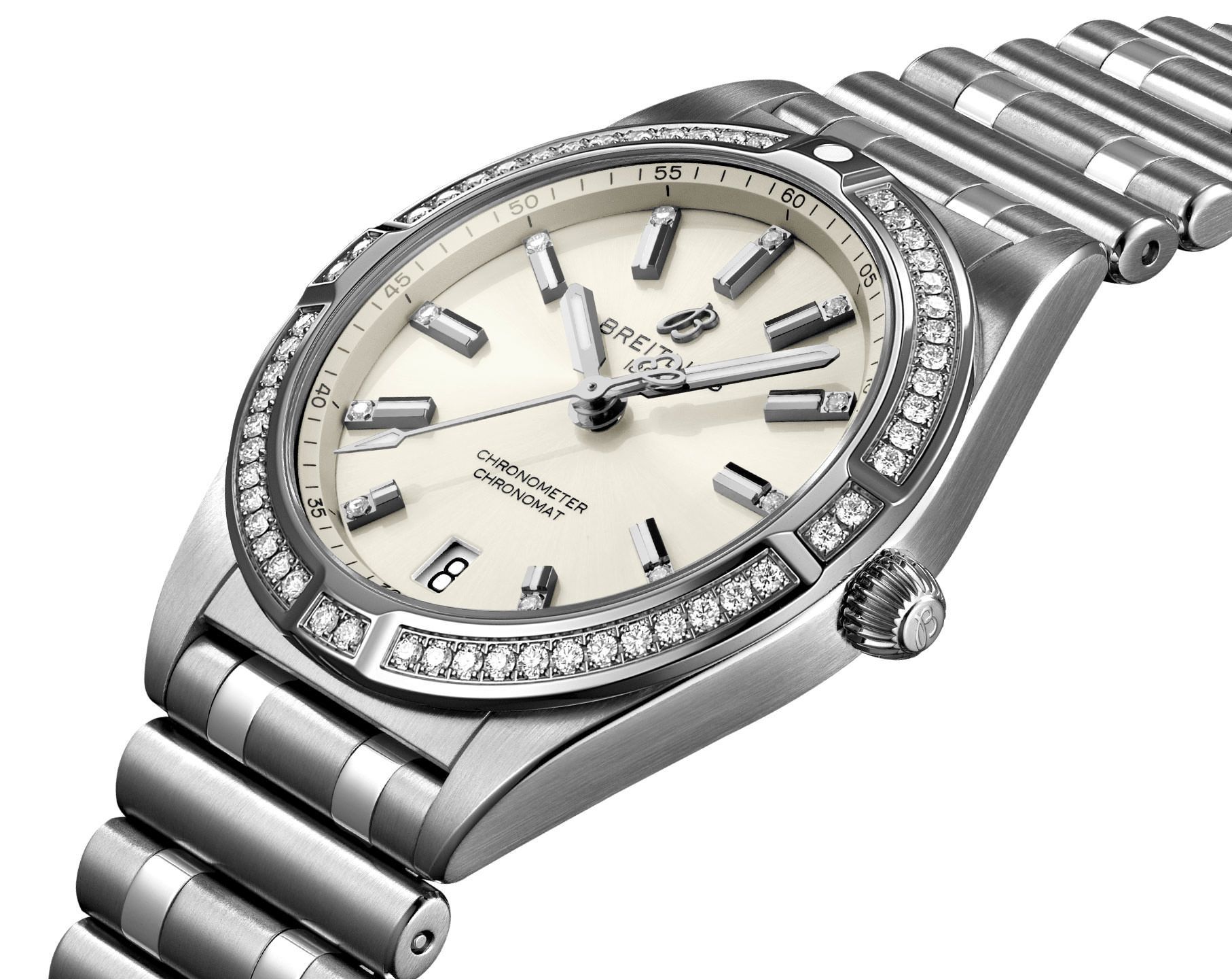 Breitling Chronomat  White Dial 32 mm Quartz Watch For Women - 2