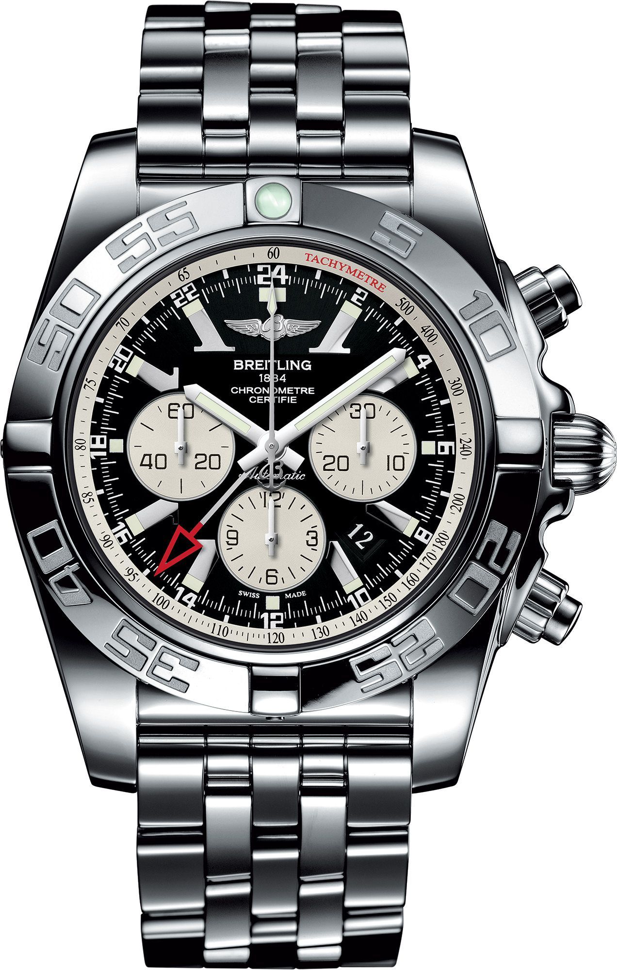 Breitling Chronomat GMT 47 mm Watch in Black Dial For Men - 1
