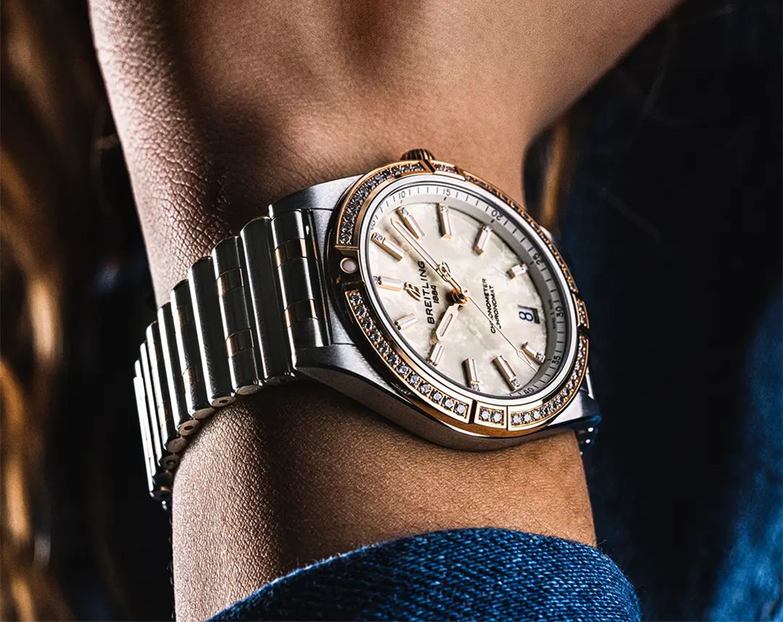 Breitling Chronomat Automatic Women Watches in Round case Mother-of-Pearl  Dial