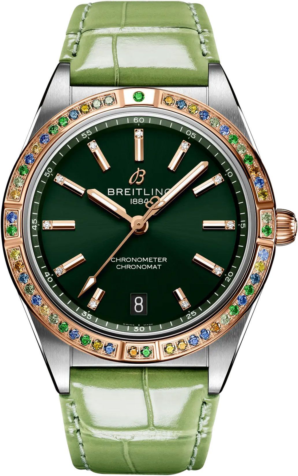 Breitling Chronomat  Green Dial 36 mm Automatic Watch For Women - 1