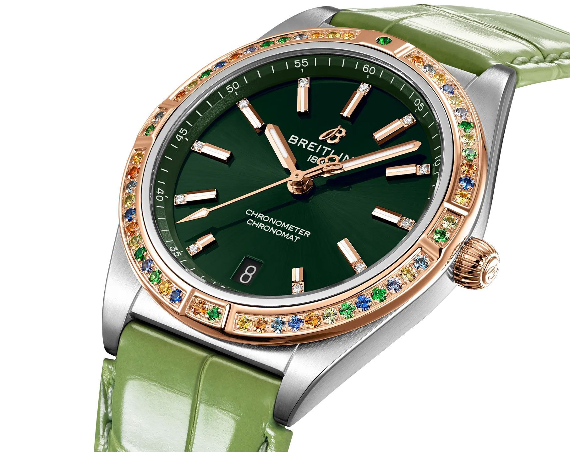 Breitling Chronomat  Green Dial 36 mm Automatic Watch For Women - 4