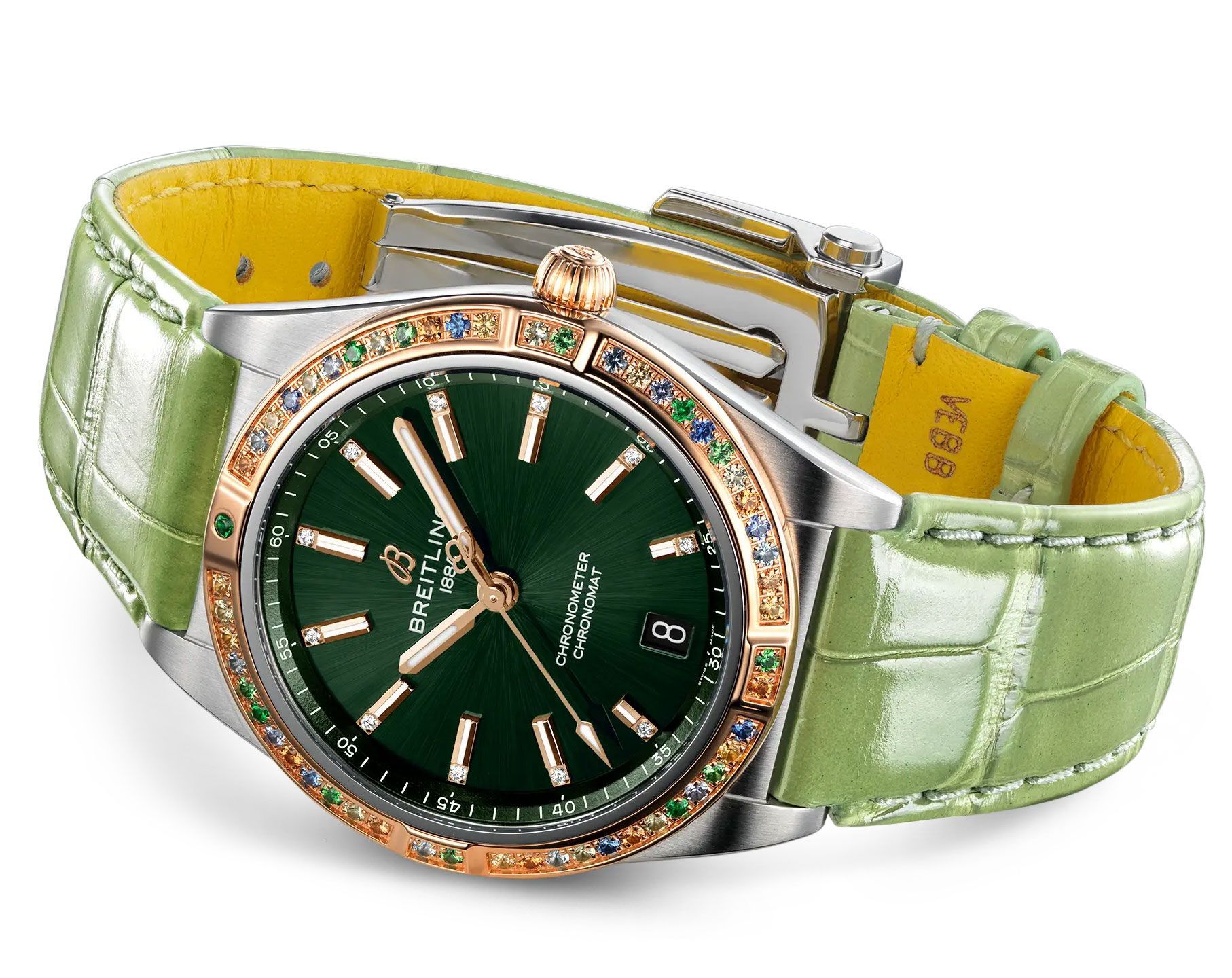 Breitling Chronomat  Green Dial 36 mm Automatic Watch For Women - 5