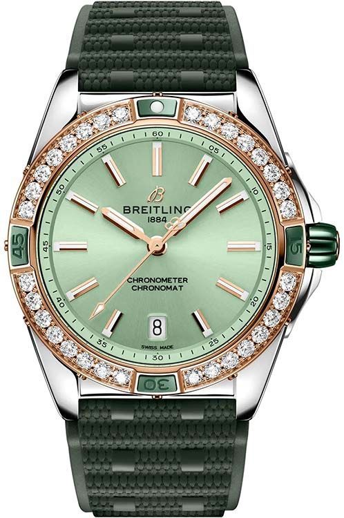 Breitling Chronomat  Green Dial 38 mm Automatic Watch For Men - 1