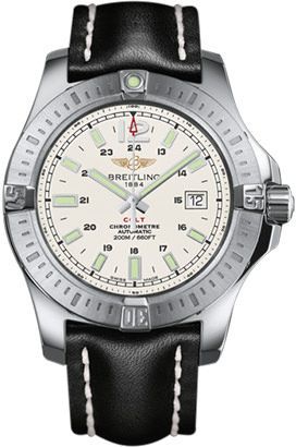 Breitling  44 mm Watch in Silver Dial For Men - 1
