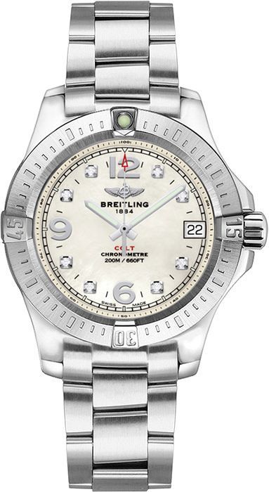 Breitling Colt  Silver Dial 36 mm Quartz Watch For Women - 1