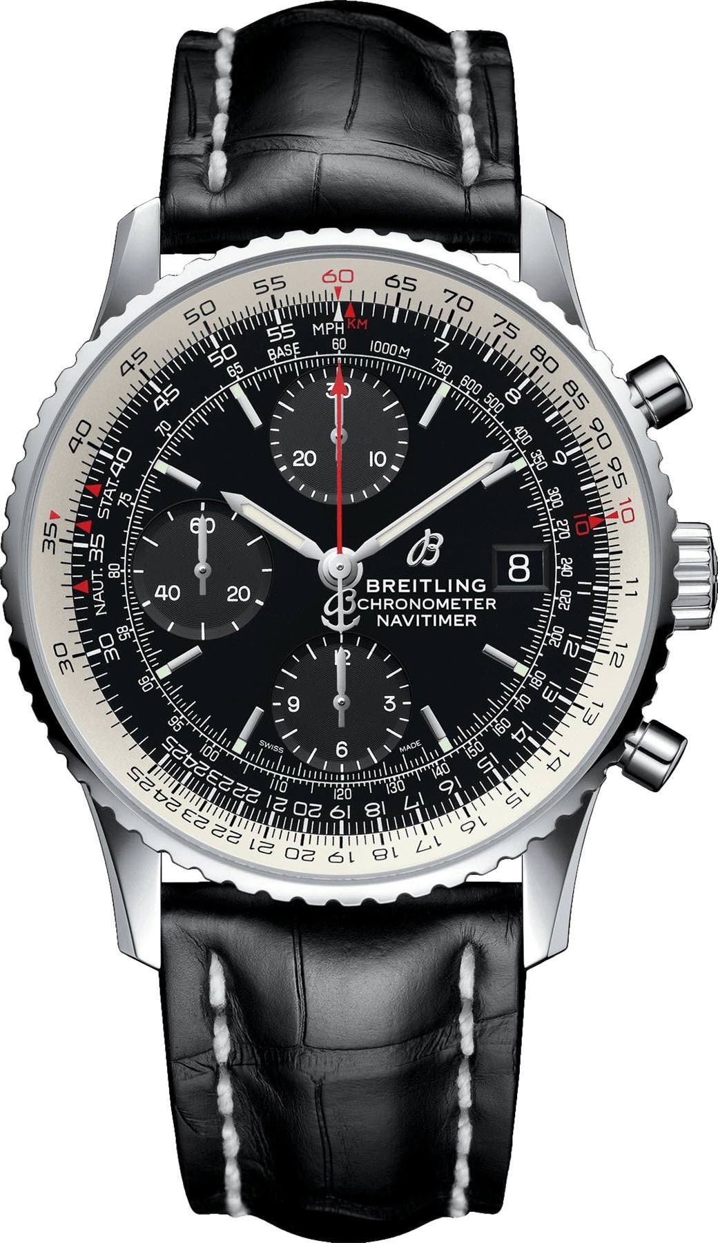 Breitling  41 mm Watch in Black Dial For Men - 1