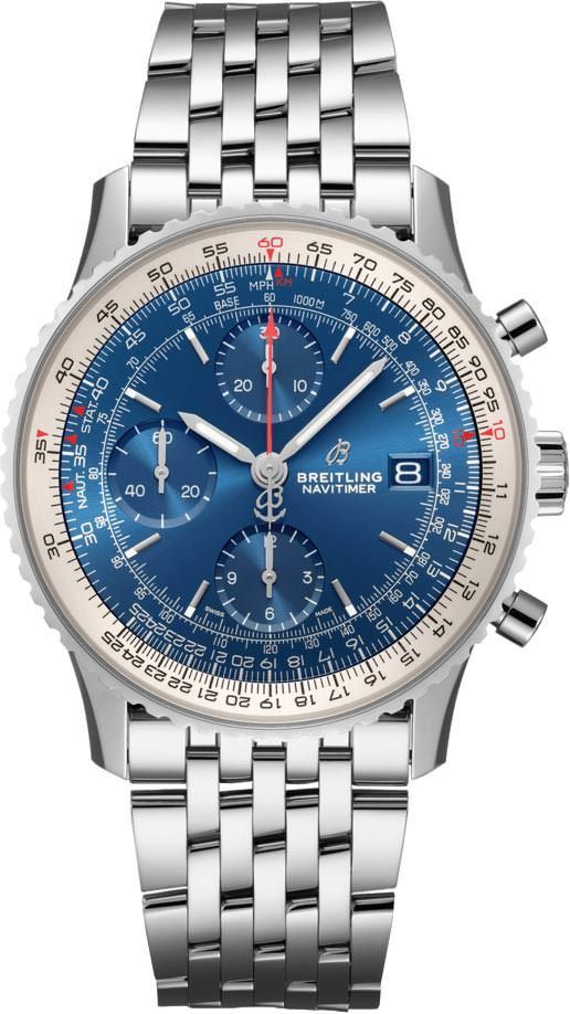 Breitling  41 mm Watch in Blue Dial For Men - 1