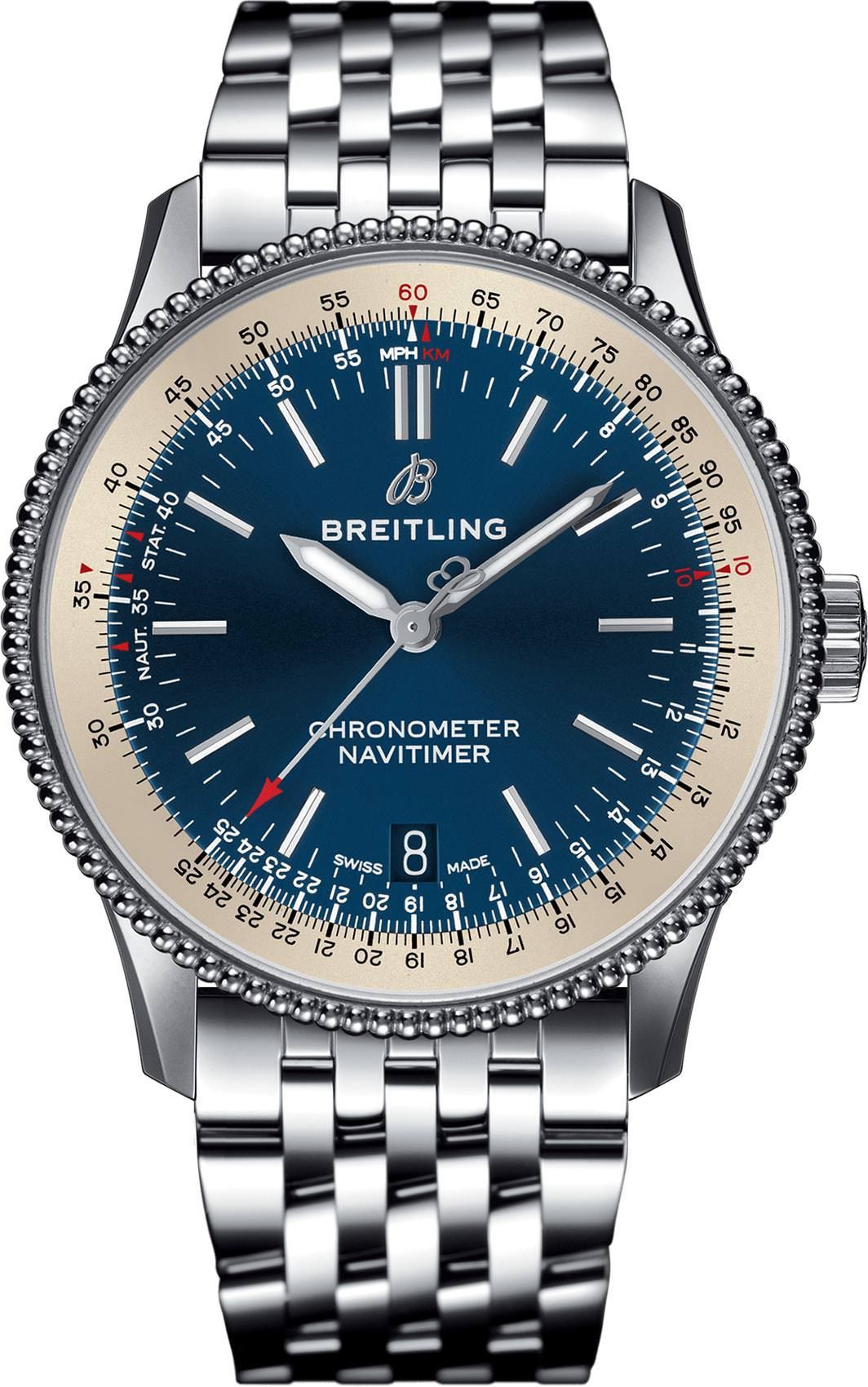 Breitling Navitimer  Blue Dial 38 mm Automatic Watch For Men - 1