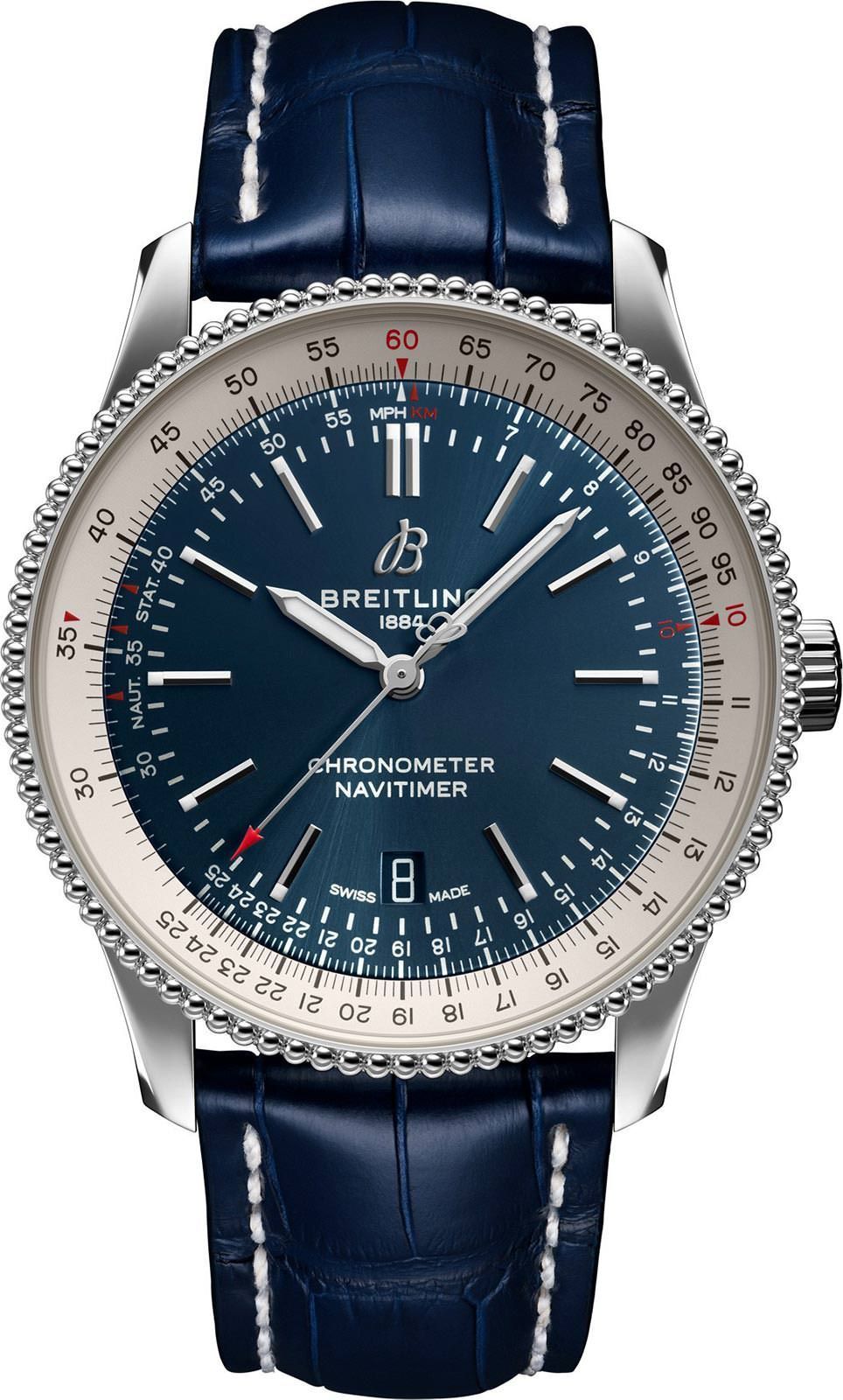 Breitling  41 mm Watch in Blue Dial For Men - 1