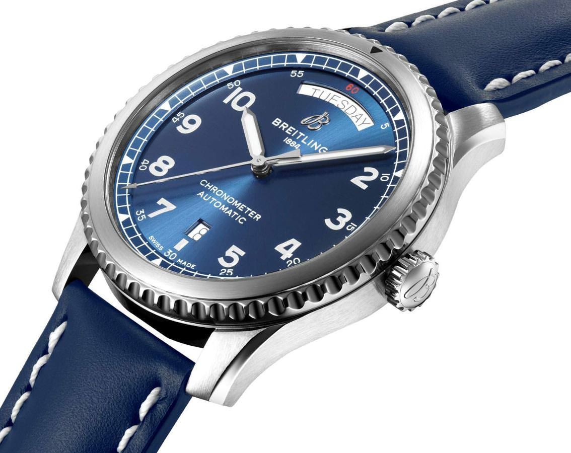 Breitling  41 mm Watch in Blue Dial For Men - 2