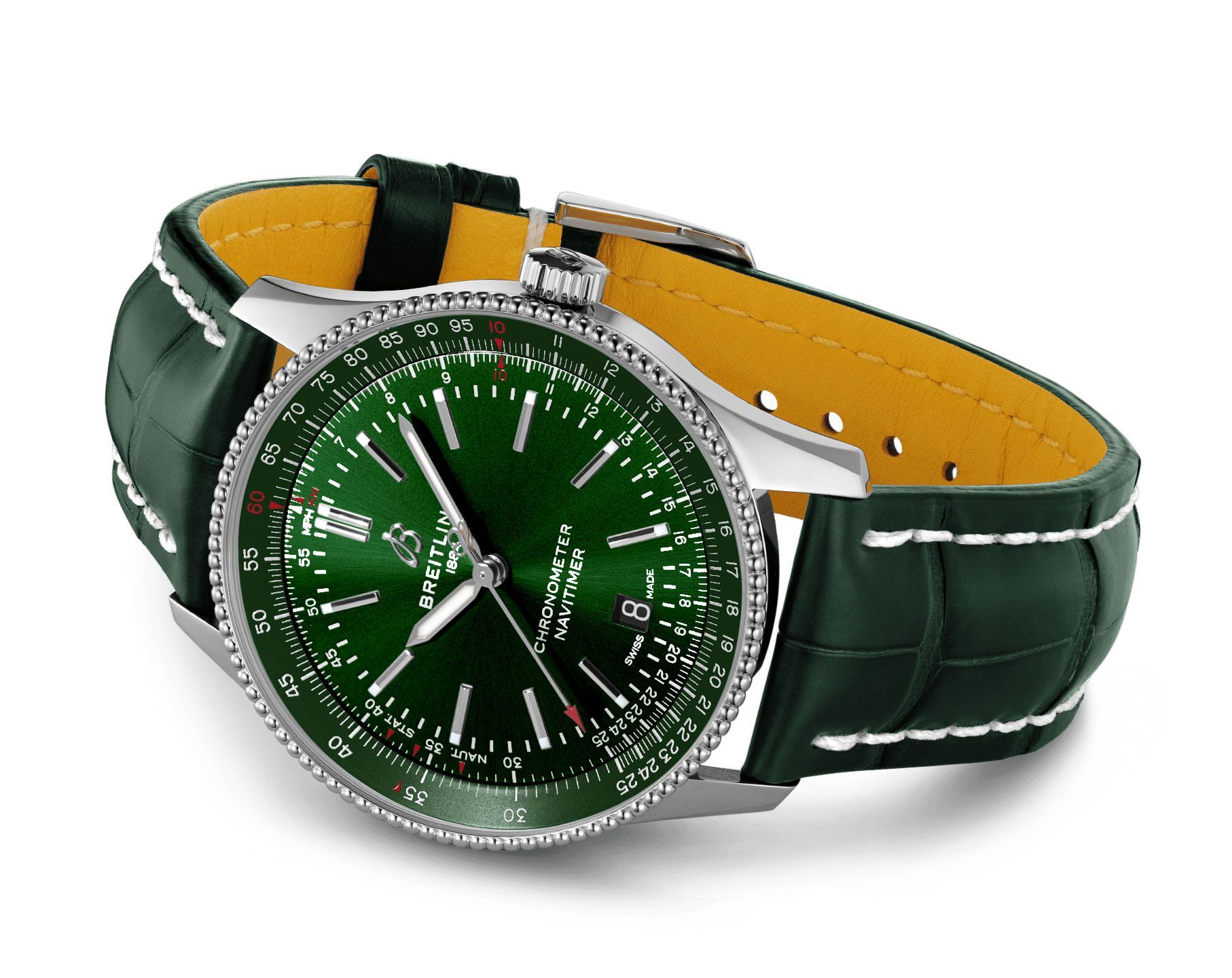 Breitling Navitimer  Green Dial 41 mm Automatic Watch For Unisex - 4
