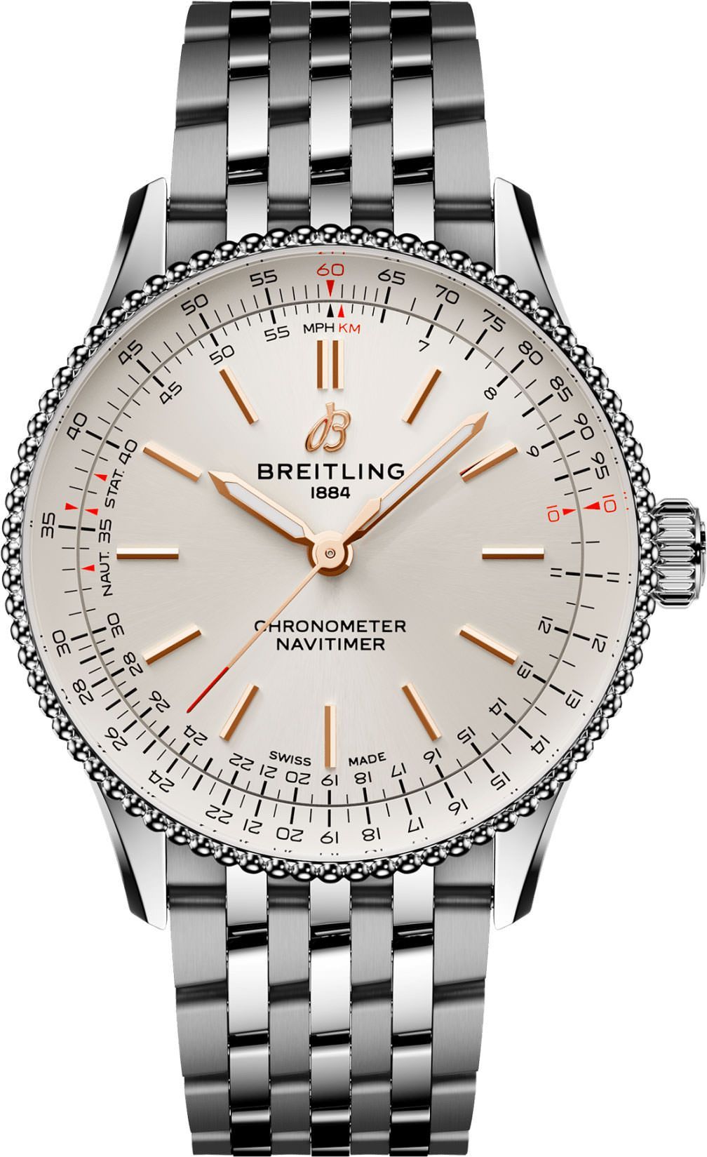 Breitling Navitimer  Silver Dial 36 mm Automatic Watch For Women - 1