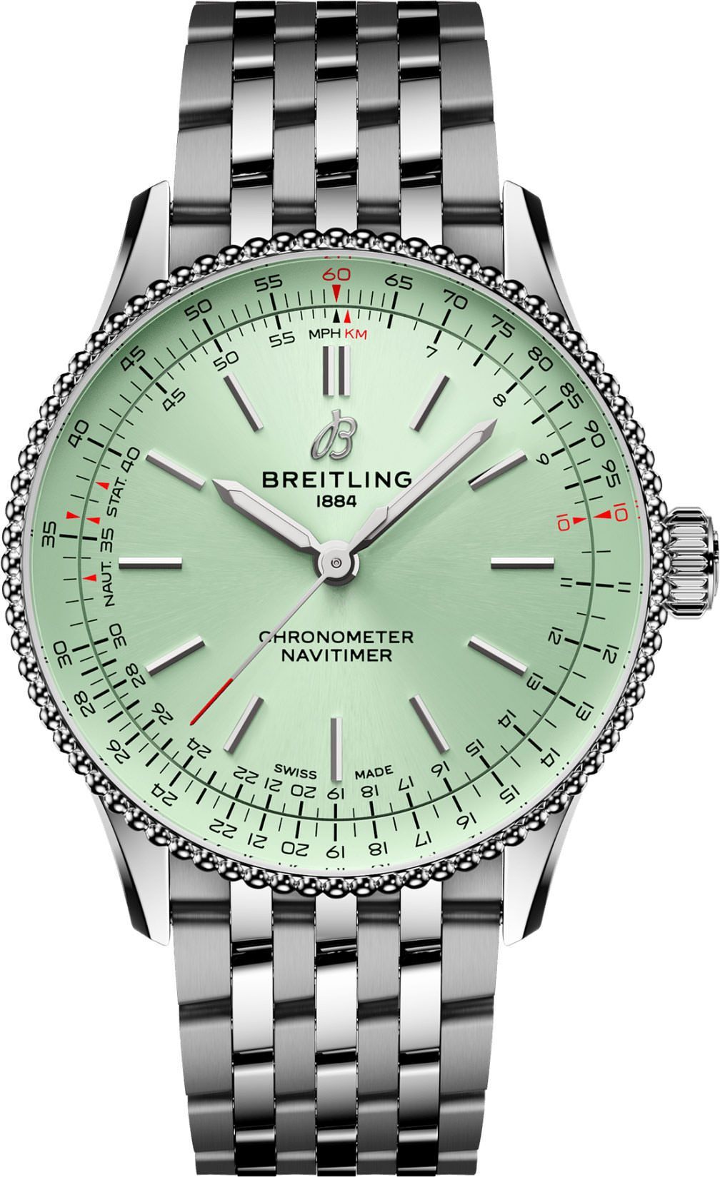 Breitling Navitimer  Green Dial 36 mm Automatic Watch For Women - 1