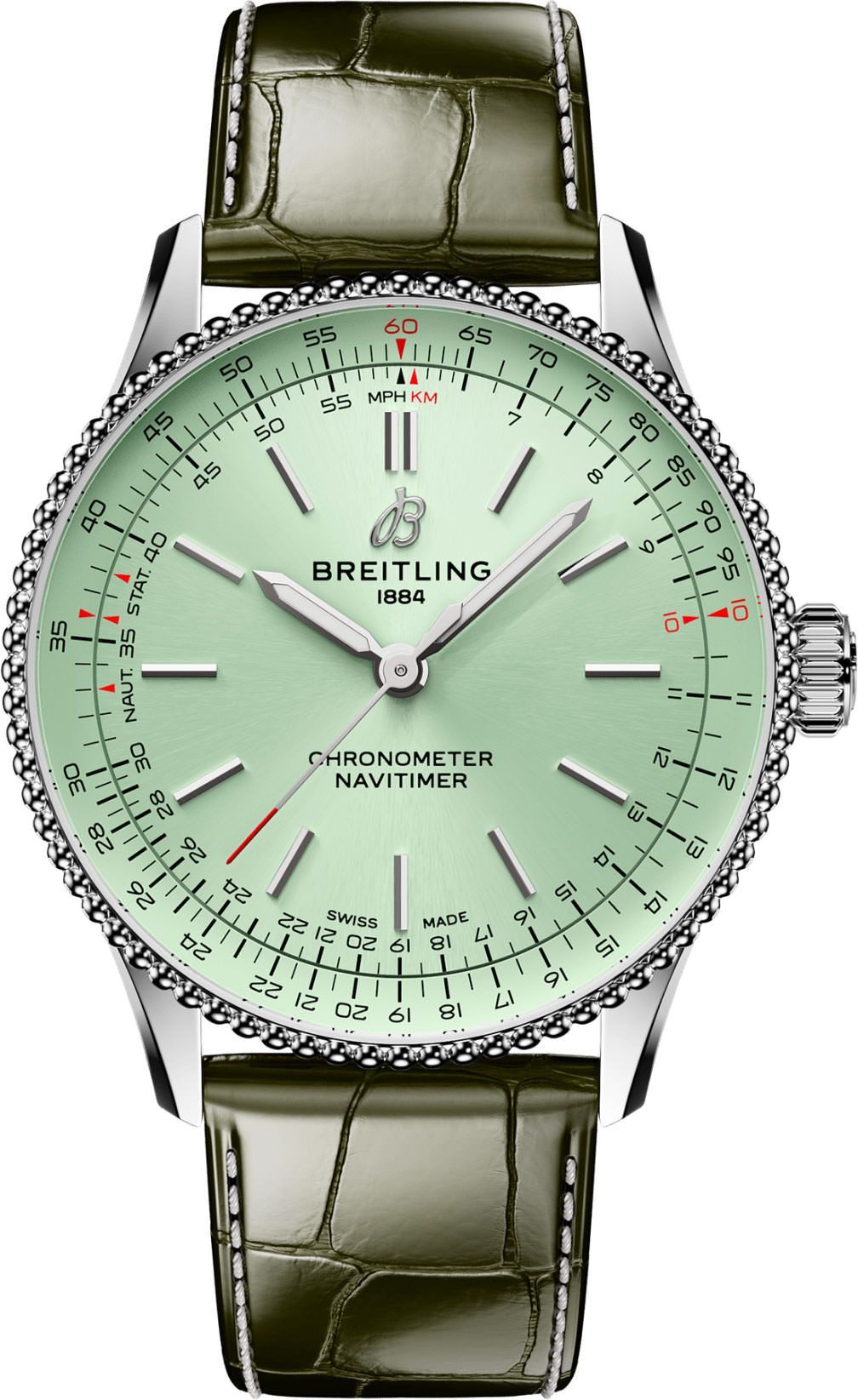 Breitling Navitimer  Green Dial 36 mm Automatic Watch For Women - 1