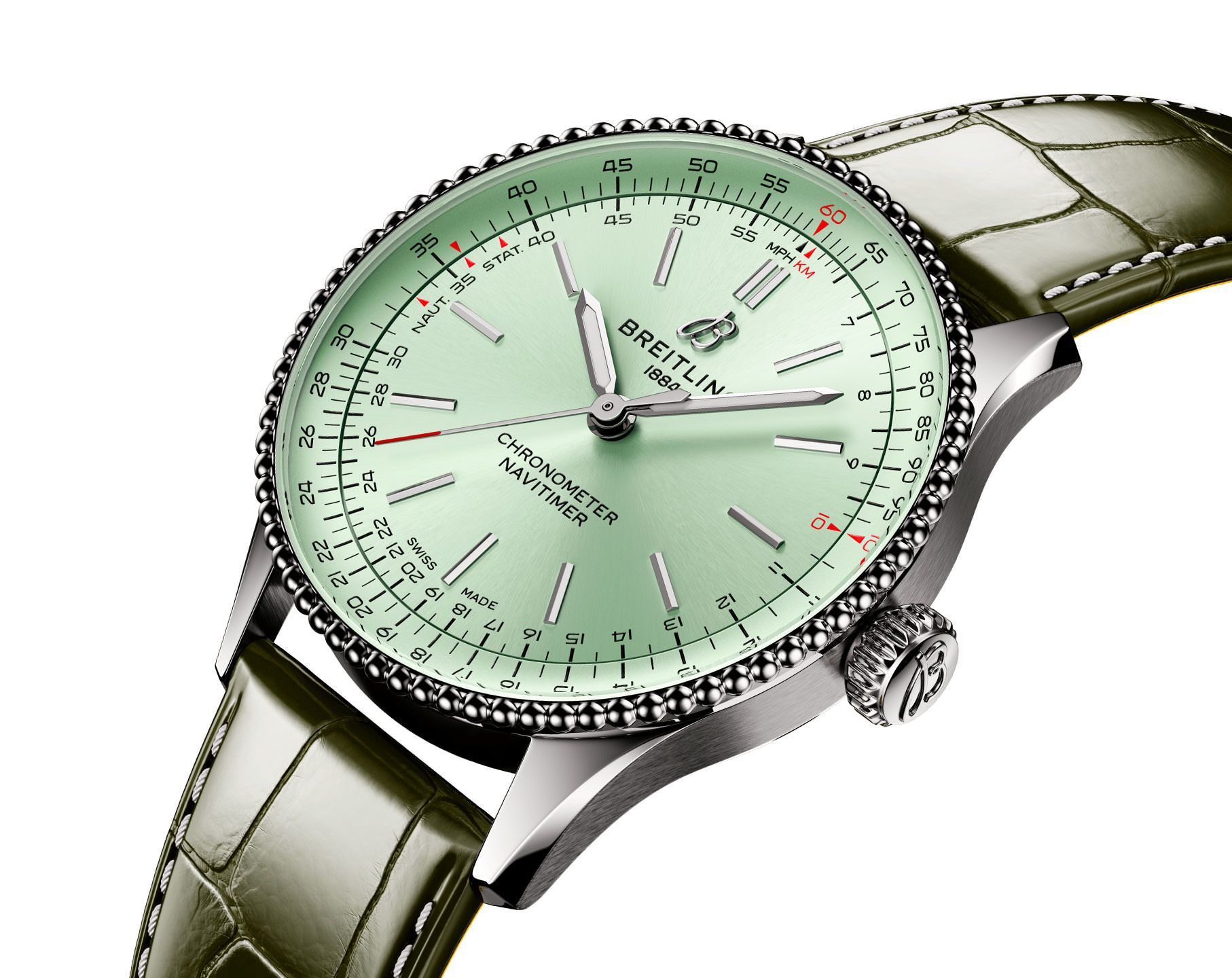 Breitling Navitimer  Green Dial 36 mm Automatic Watch For Women - 3