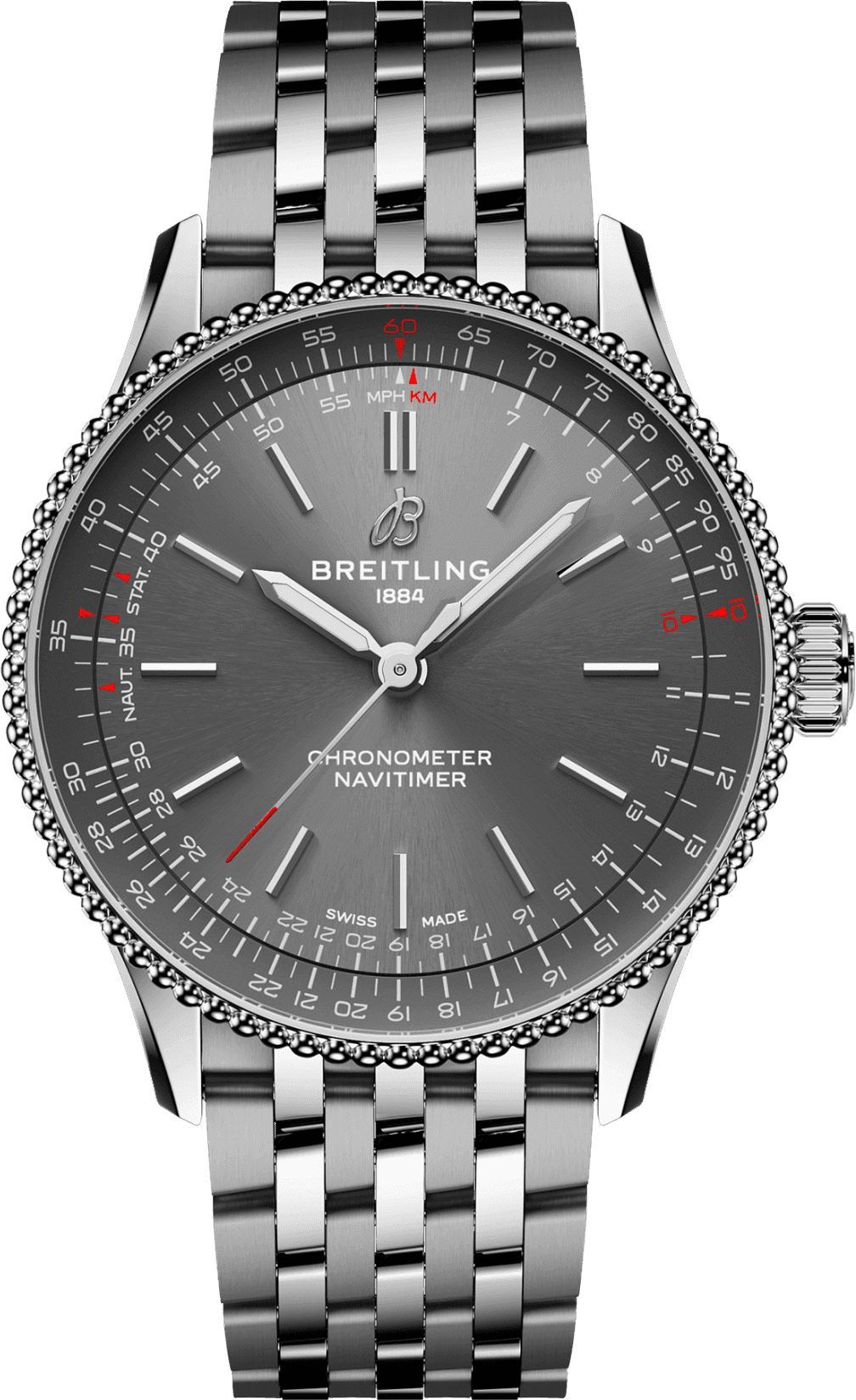 Breitling Navitimer  Grey Dial 36 mm Automatic Watch For Women - 1